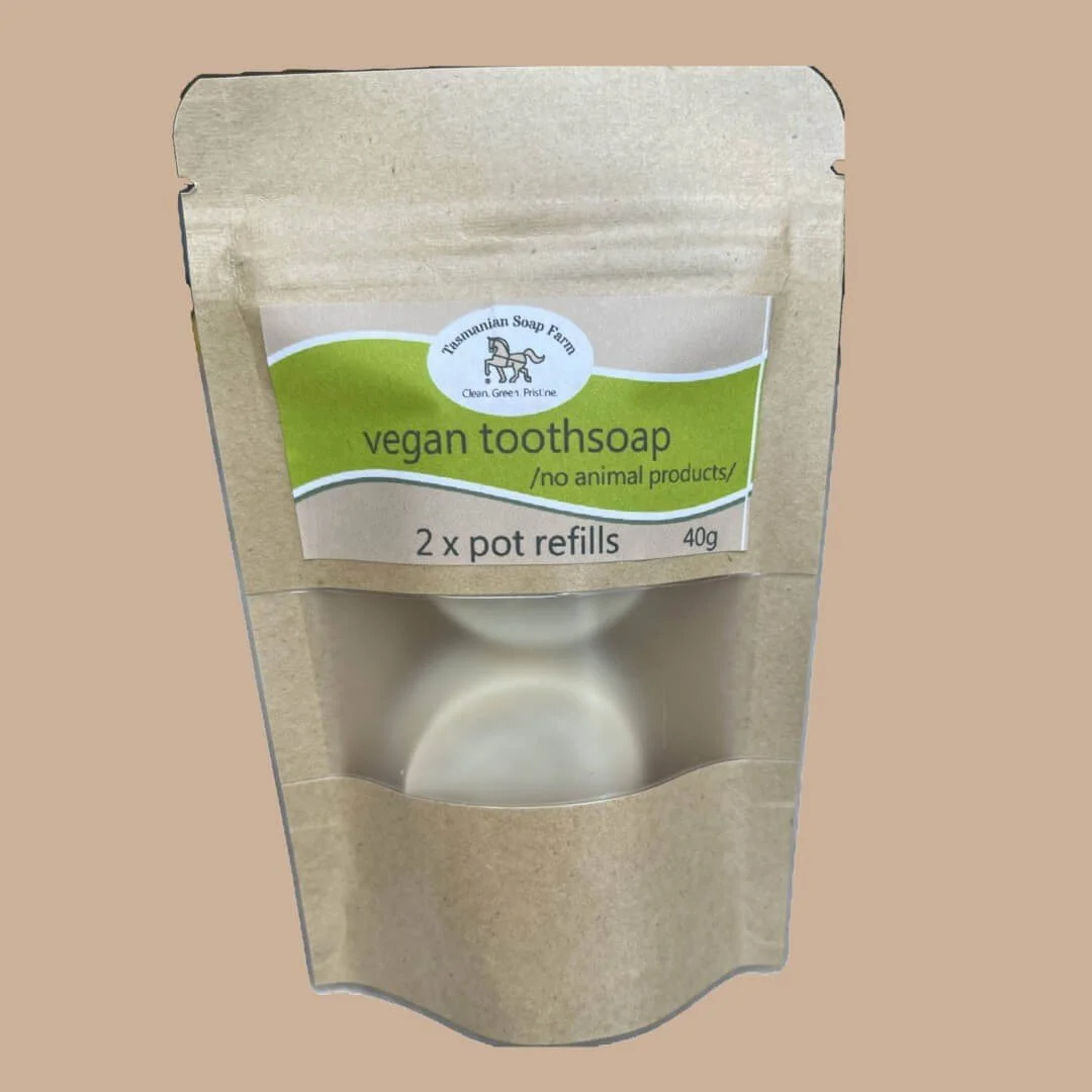 Tasmanian vegan toothsoap pot refills