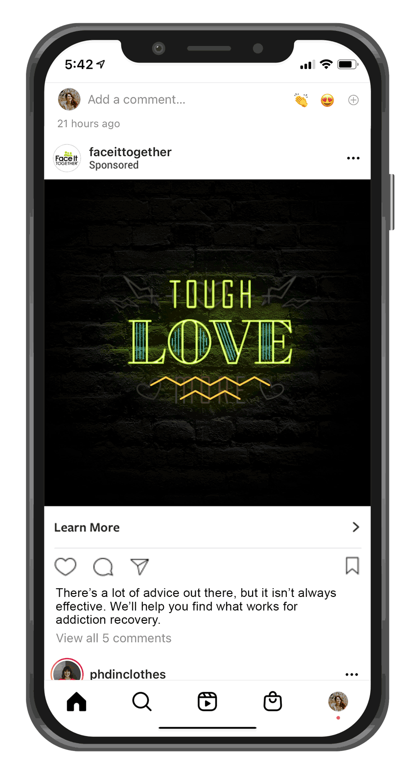 FaceItTogether_Tough-Love_In-Feed-GIF_mock_2.gif