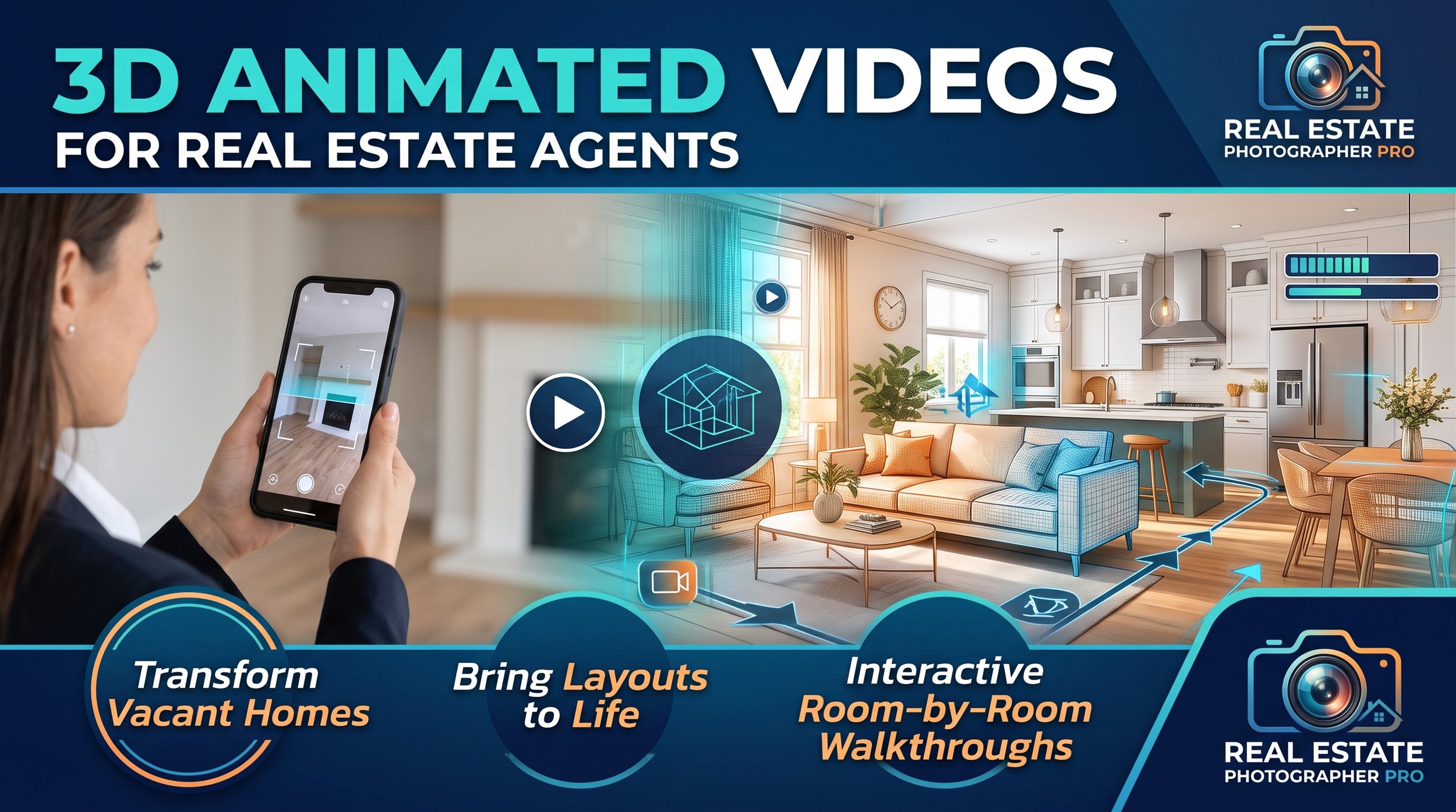 3D Animated Videos from Real Estate Photographer Pro