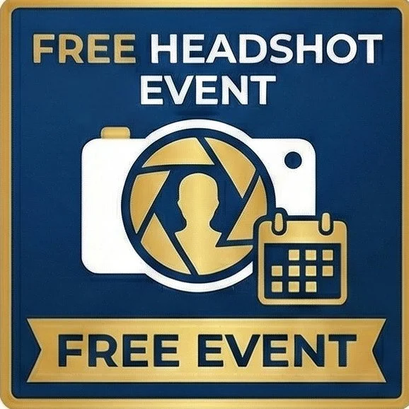 Free icon blue gold headshot event