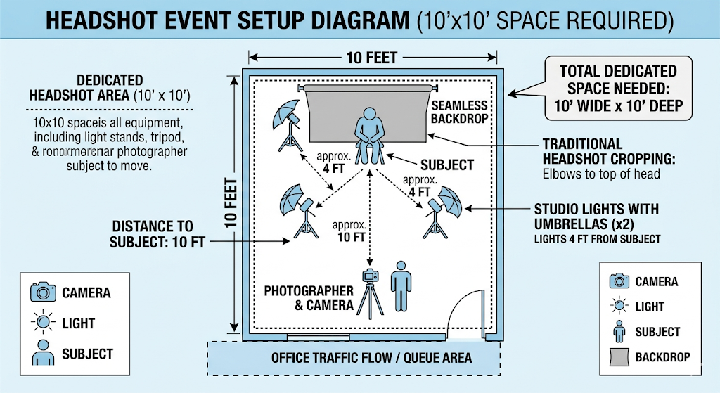Headshot Event Setup Diagram