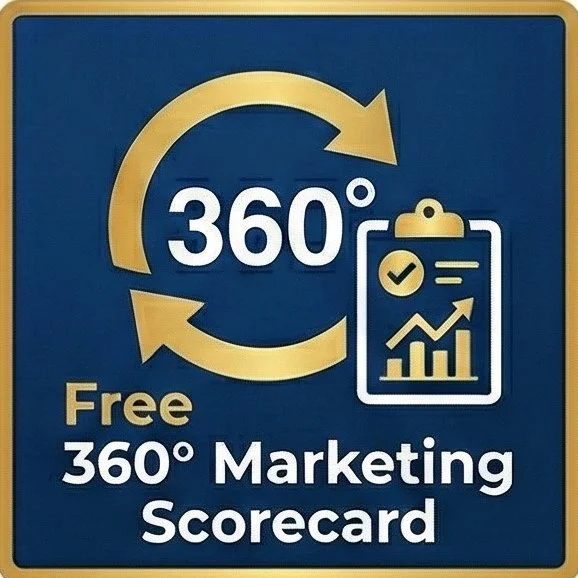 Free icon blue gold marketing scorecard