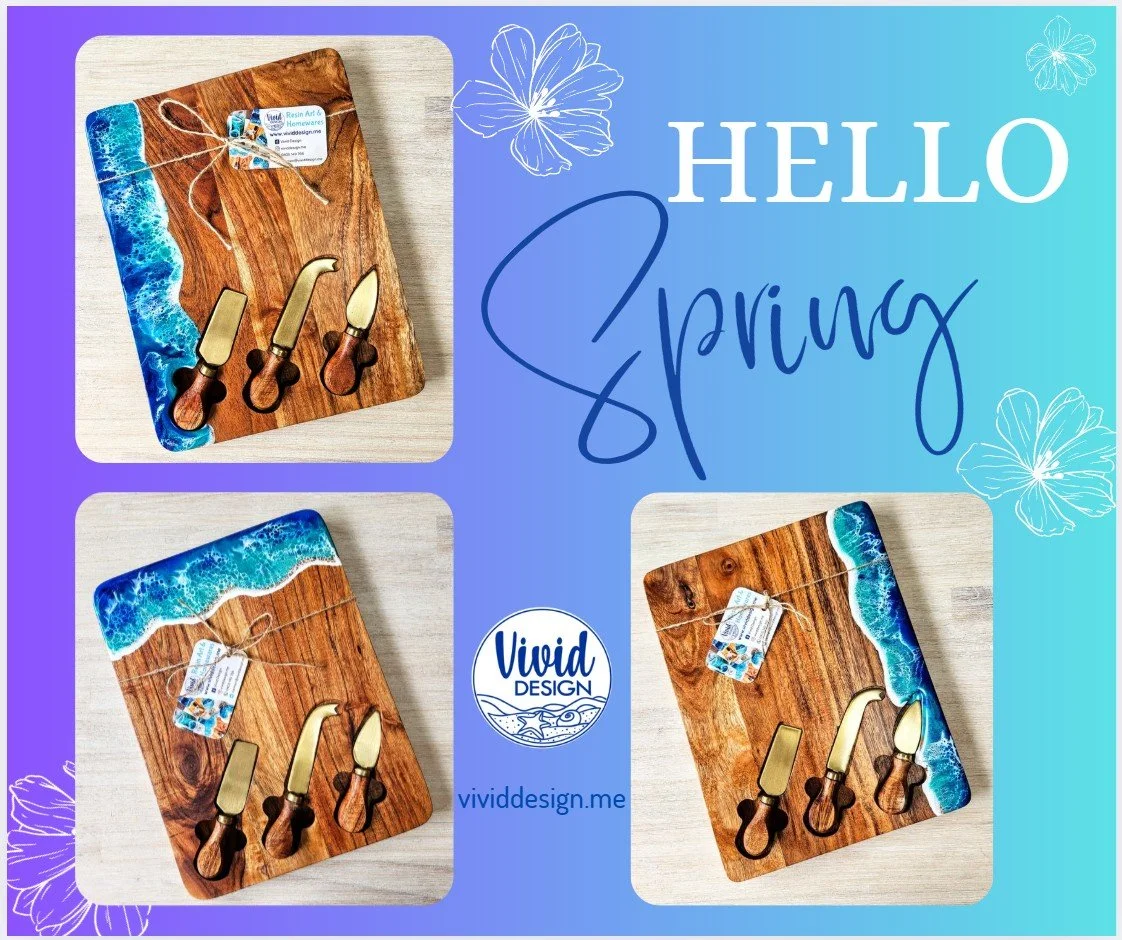 🌸🌻 Hello Spring! 🌻🌸
I’ve been busy in the studio and these fresh new serving board sets are ready to shine — complete with clever hidden magnets to keep your knives in place! 🧀
🍓👩‍🌾🧺 Catch me this Sunday at the Mangrove Mou