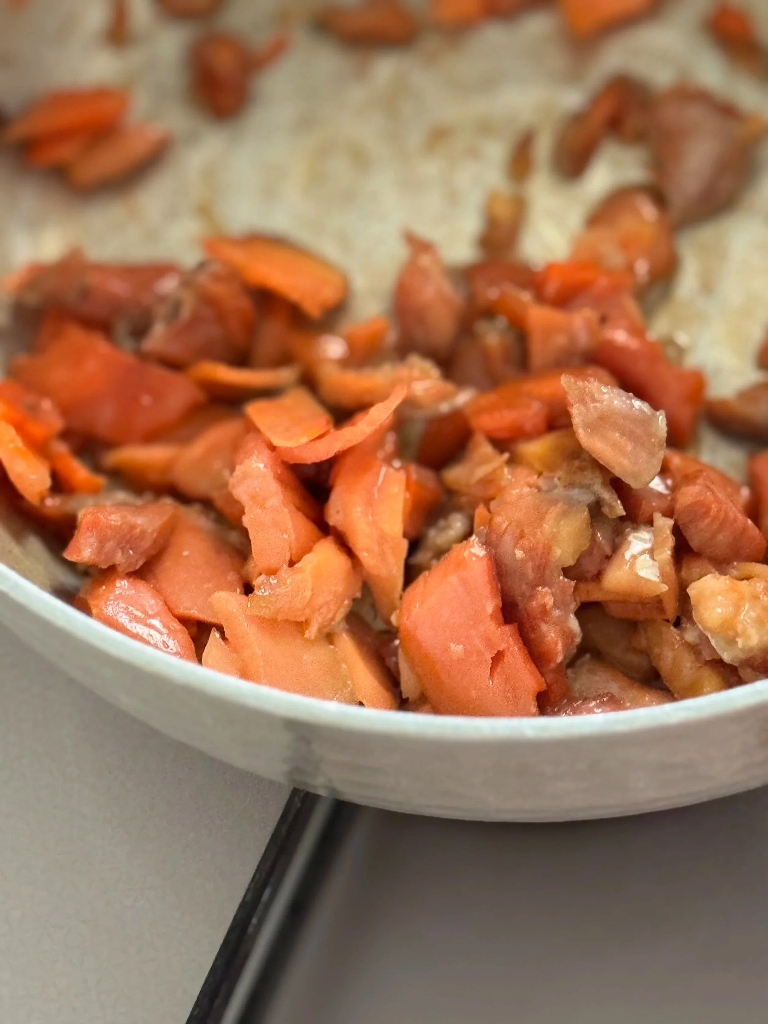 Salmon cooked with sake, soy sauce and mirin, then broken into small flakes.