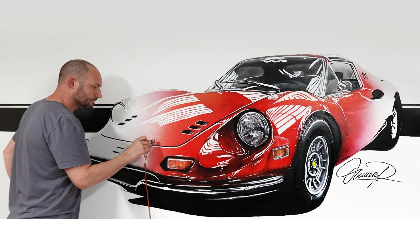 Ferrari Dino mural