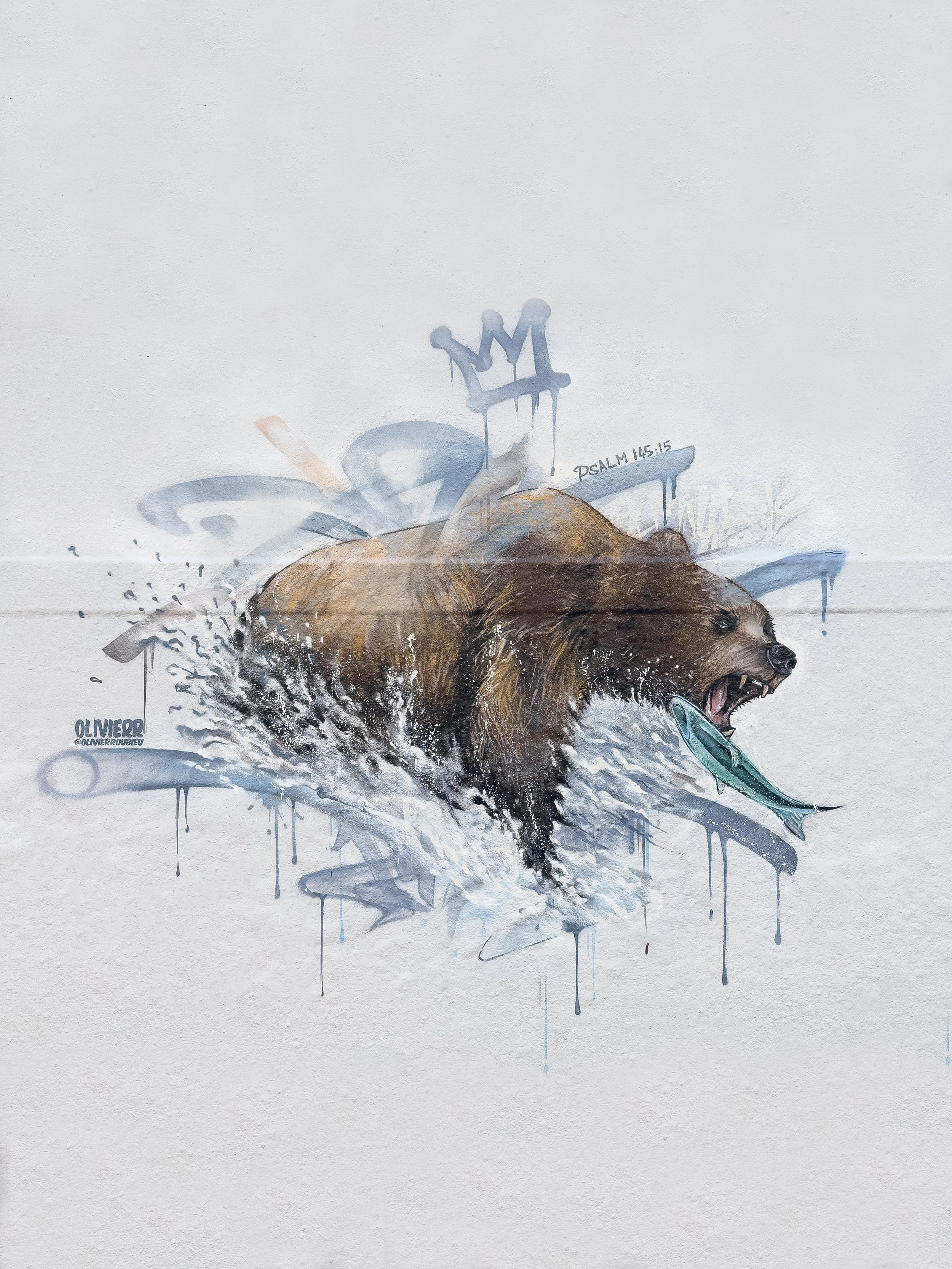 Psalm 145:15 — Bear Giclée Art Print (A2 Unframed)