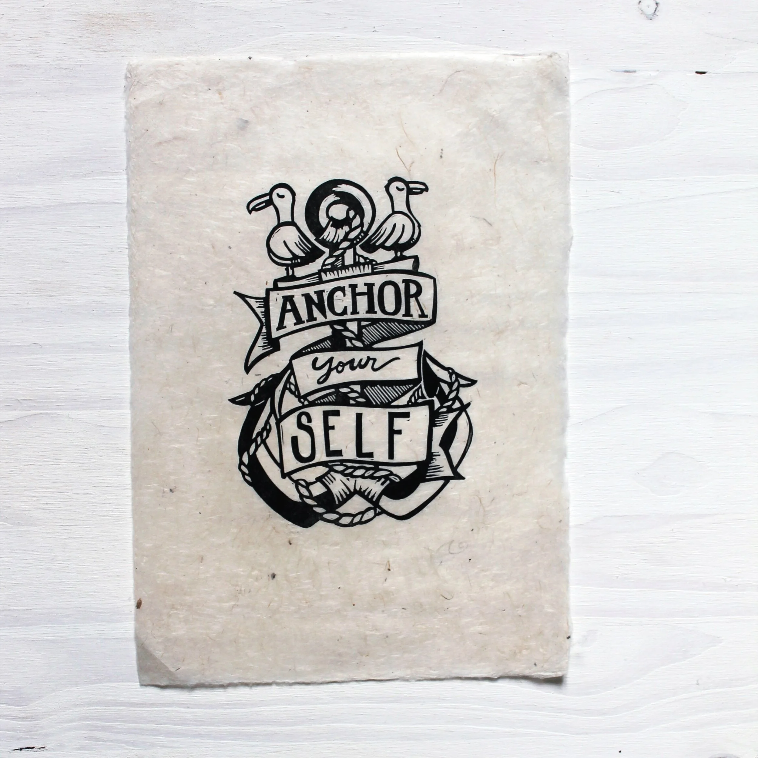 AnchorYourSelf-Linoprint-HimalayanPaper- ©AntipodeBird2020.JPG