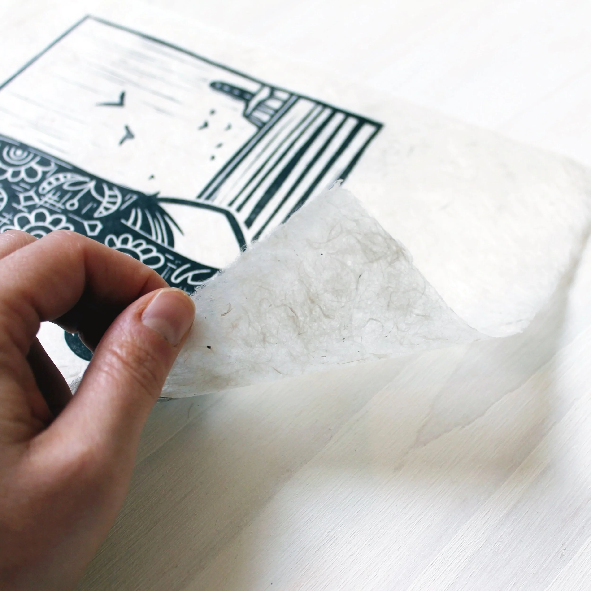 Linoprint by Antipode Bird