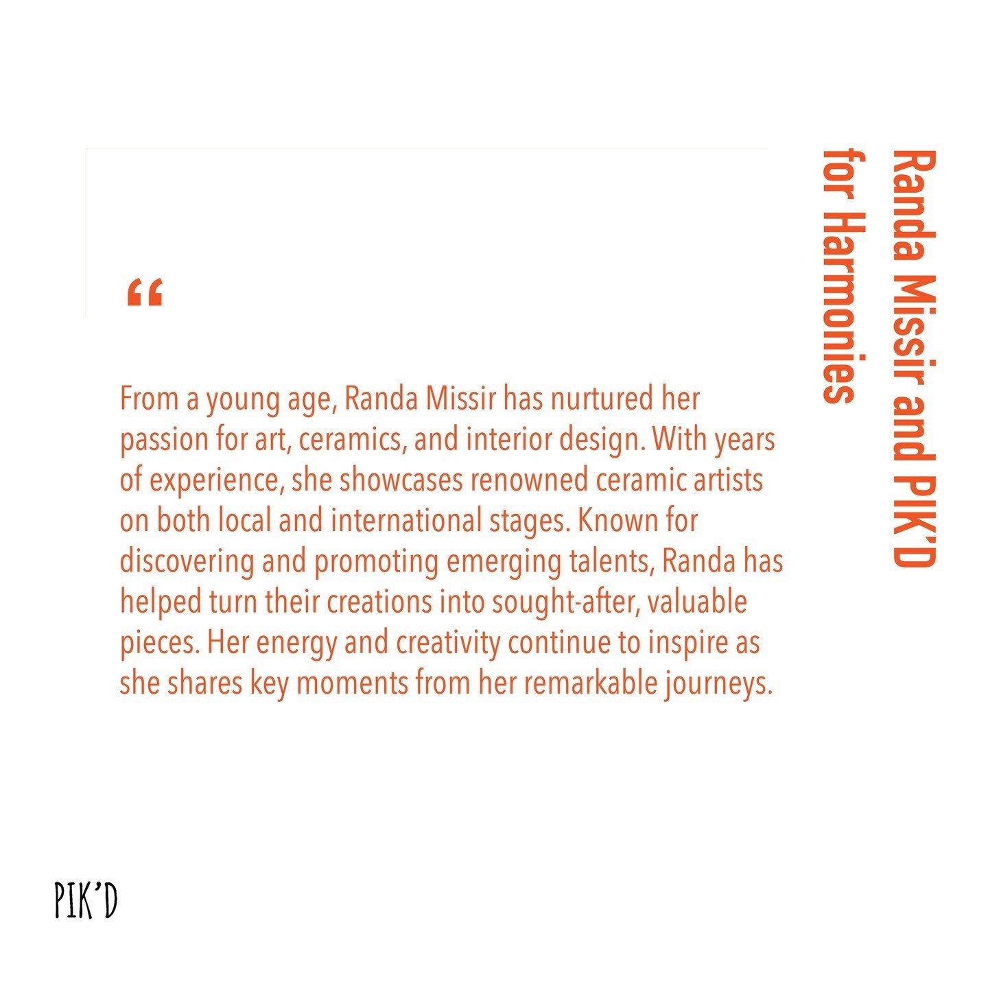 Randa Missir's interview for Harmonies⁠
⁠
⁠
#artists #artgallery #art #creative #interview #press