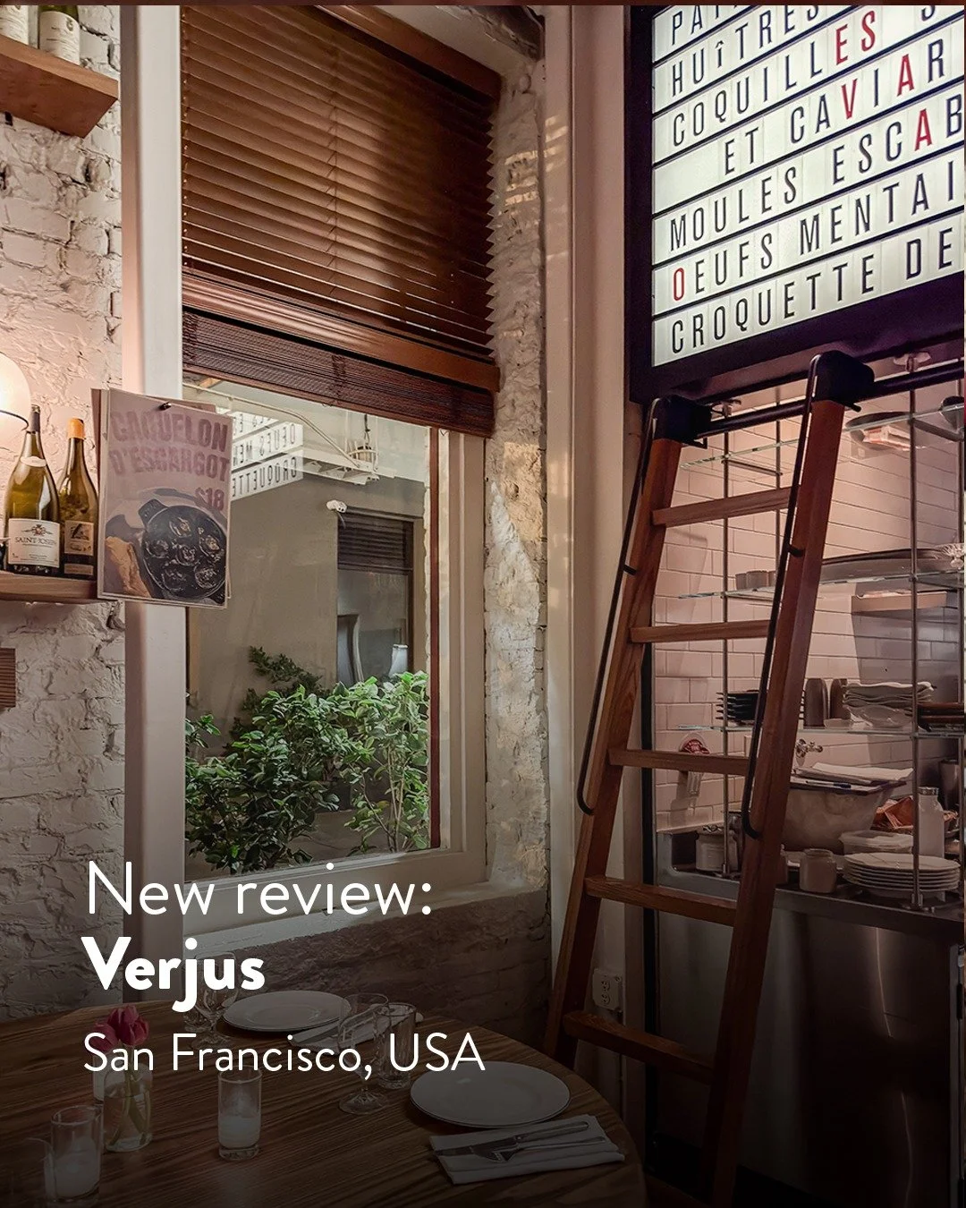 :

💥 New review on my blog:
🍽️ Verjus
📍 San Francisco 🇺🇸
👆 Read the full review now &mdash; link in bio!

Wine bar, restaurant, bistro &mdash; at &ldquo;Verjus&rdquo; in San Francisco, the boundaries blur like the voices of the guests merging b
