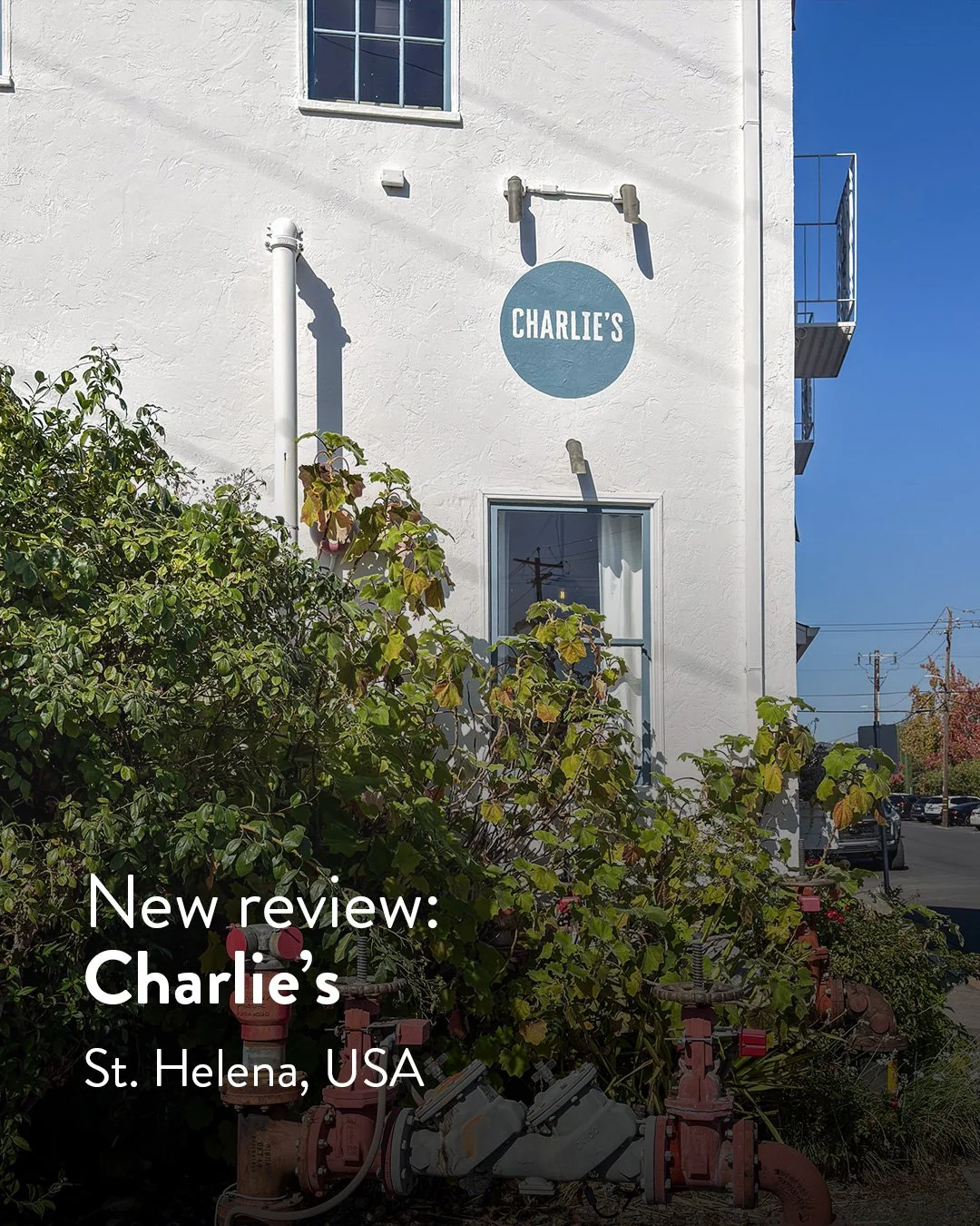 :

💥 New review on my blog:
🍽️ Charlie&rsquo;s 
📍 St. Helena, CA 🇺🇸
👆 Read the full review now &mdash; link in bio!

In St. Helena, Napa Valley, &ldquo;Charlie&rsquo;s&rdquo; is one of the region&rsquo;s most relaxed dining rooms. No tasting me
