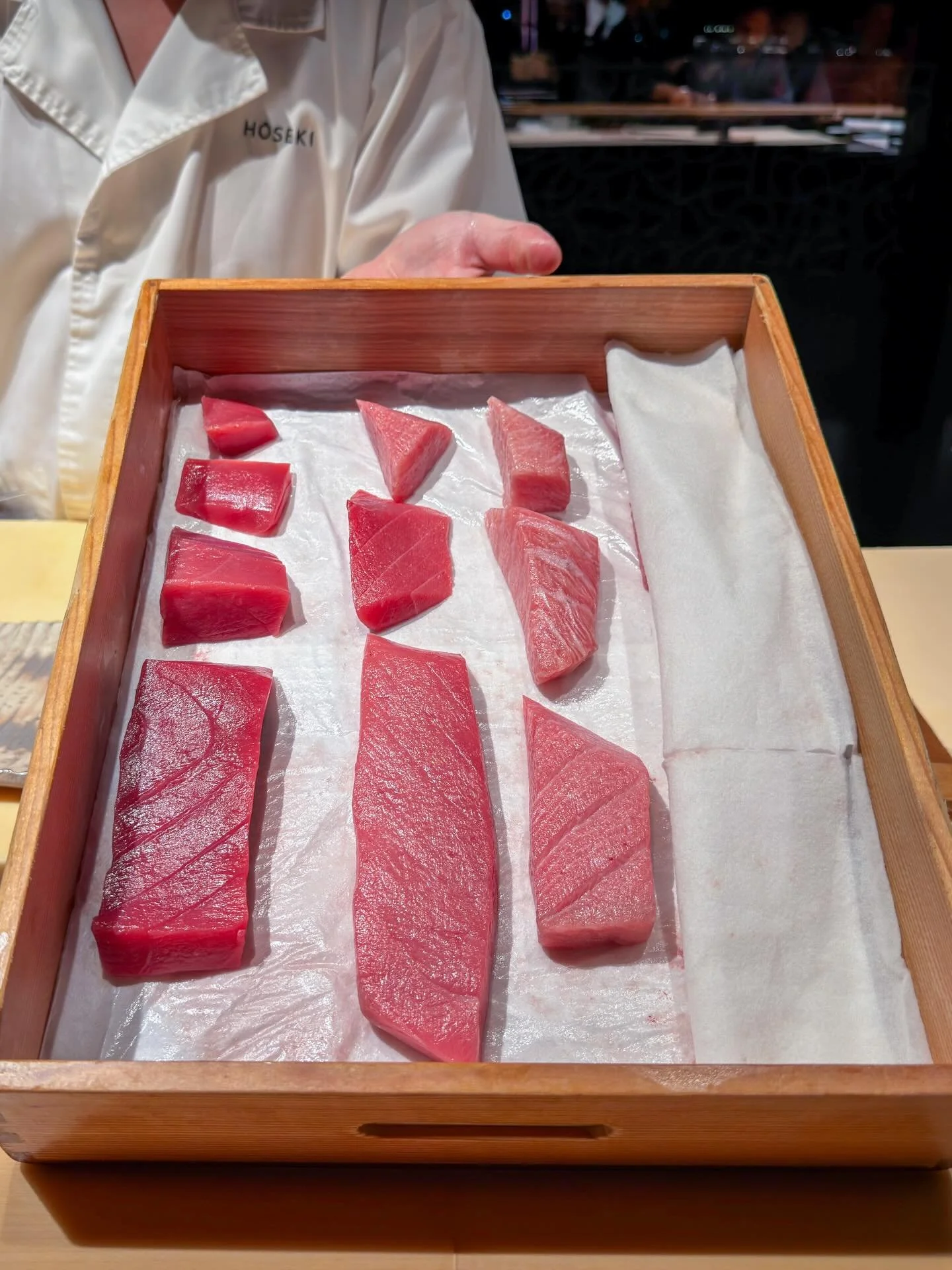 Exquisite ingredients on display (tuna cuts, Bafun uni, wasabi). At Michelin-starred Japanese restaurant Hōseki at the Bvlgari Resort Dubai. 
&mdash; 
#uni #bvlgarihotels #onemichelinstar #troisetoiles_dubai