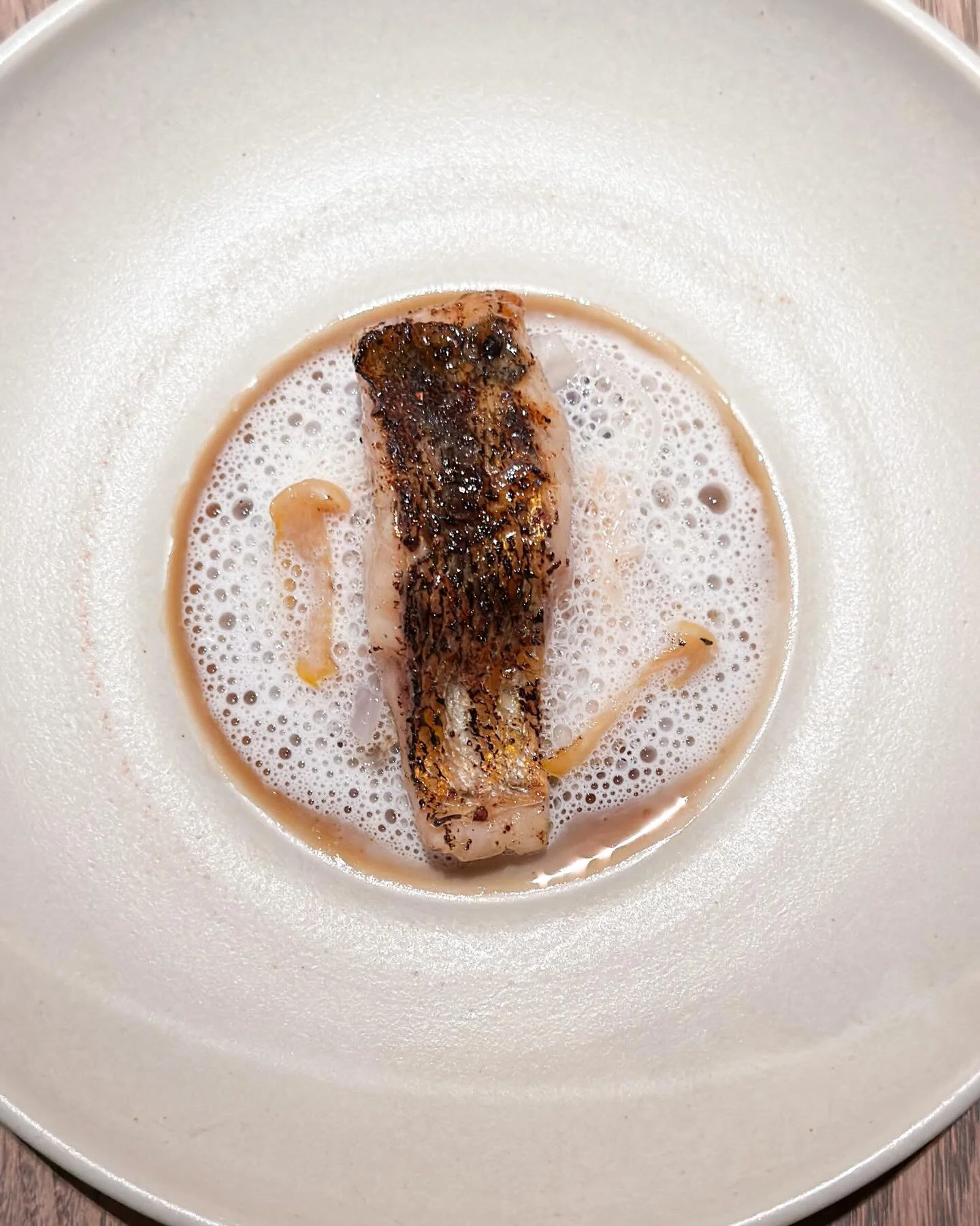 Pikeperch, porcini, smoked herring. At two-Michelin-starred "Flore" in Amsterdam. 
&mdash; 
#flore #twomichelinstars #troisetoiles_amsterdam @restaurant.flore @basvankranen