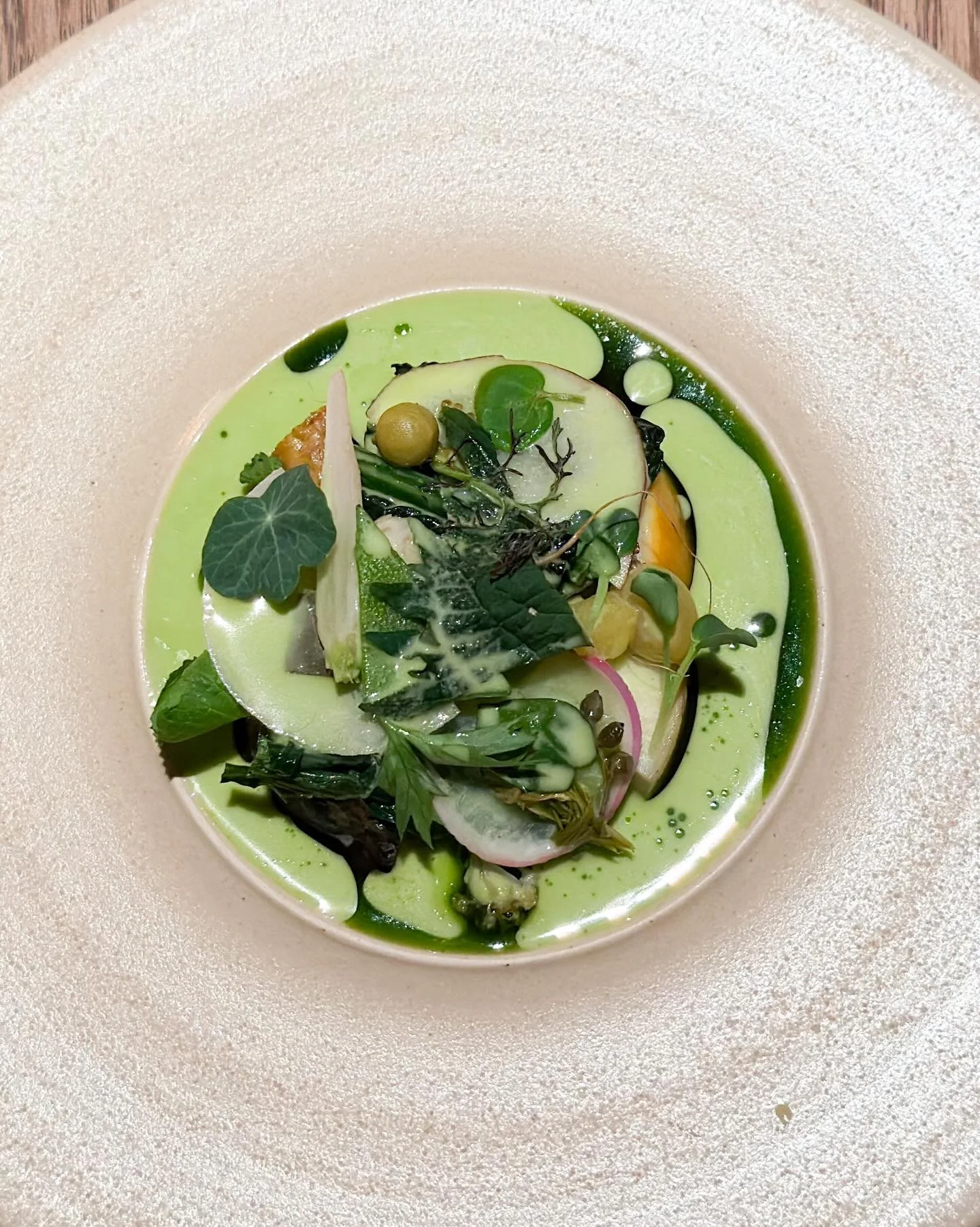 25 vegetables, herbs, fruits. At two-Michelin-starred "Flore" in Amsterdam. 
&mdash; 
#flore #twomichelinstars #troisetoiles_amsterdam @restaurant.flore @basvankranen