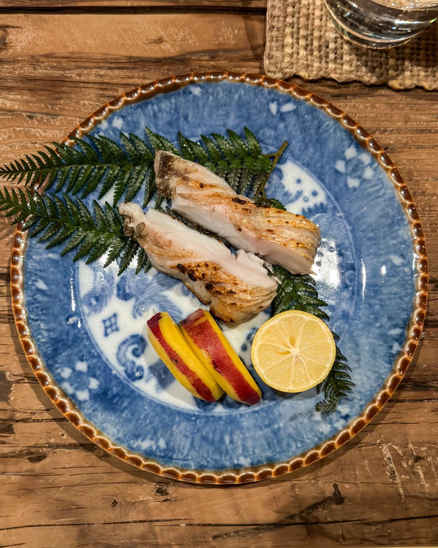 Amadai (tilefish), sweet potato, limequat. At @odo.eastvillage in New York. 
&mdash; 
#odoeastvillage #troisetoiles_ny