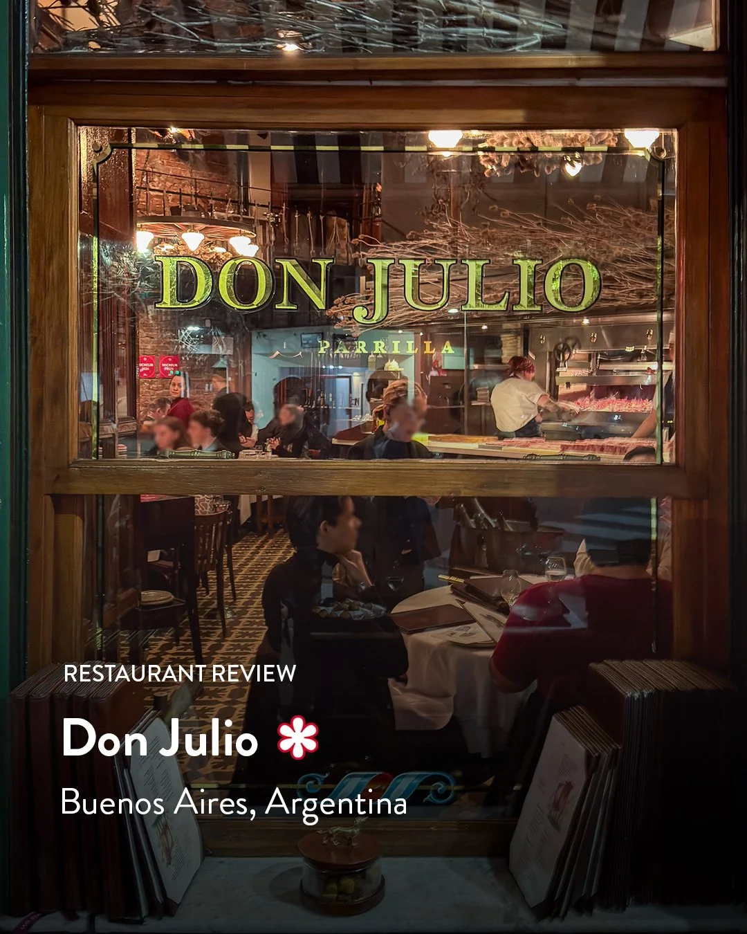 :

💥 New review on my blog:
🍽️ Don Julio ⭐
📍 Bueons Aires 🇦🇷
👆 Read the full review now &mdash; link in bio.

In Argentina, steak is something close to a national dish, traditionally enjoyed at a parrilla. Few are more famous than Don Julio in 