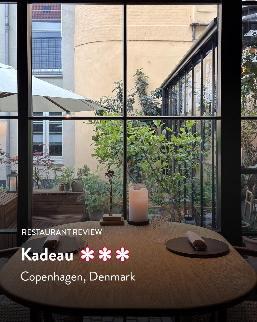 :

💥 New review on my blog:
🍽️ Kadeau ⭐⭐⭐
📍 Copenhagen 🇩🇰
👆 Read the full review now &mdash; link in bio.

Nearly six years after my last visit, I returned to Kadeau in Copenhagen &mdash; now newly awarded its third Michelin star &mdash; for a 