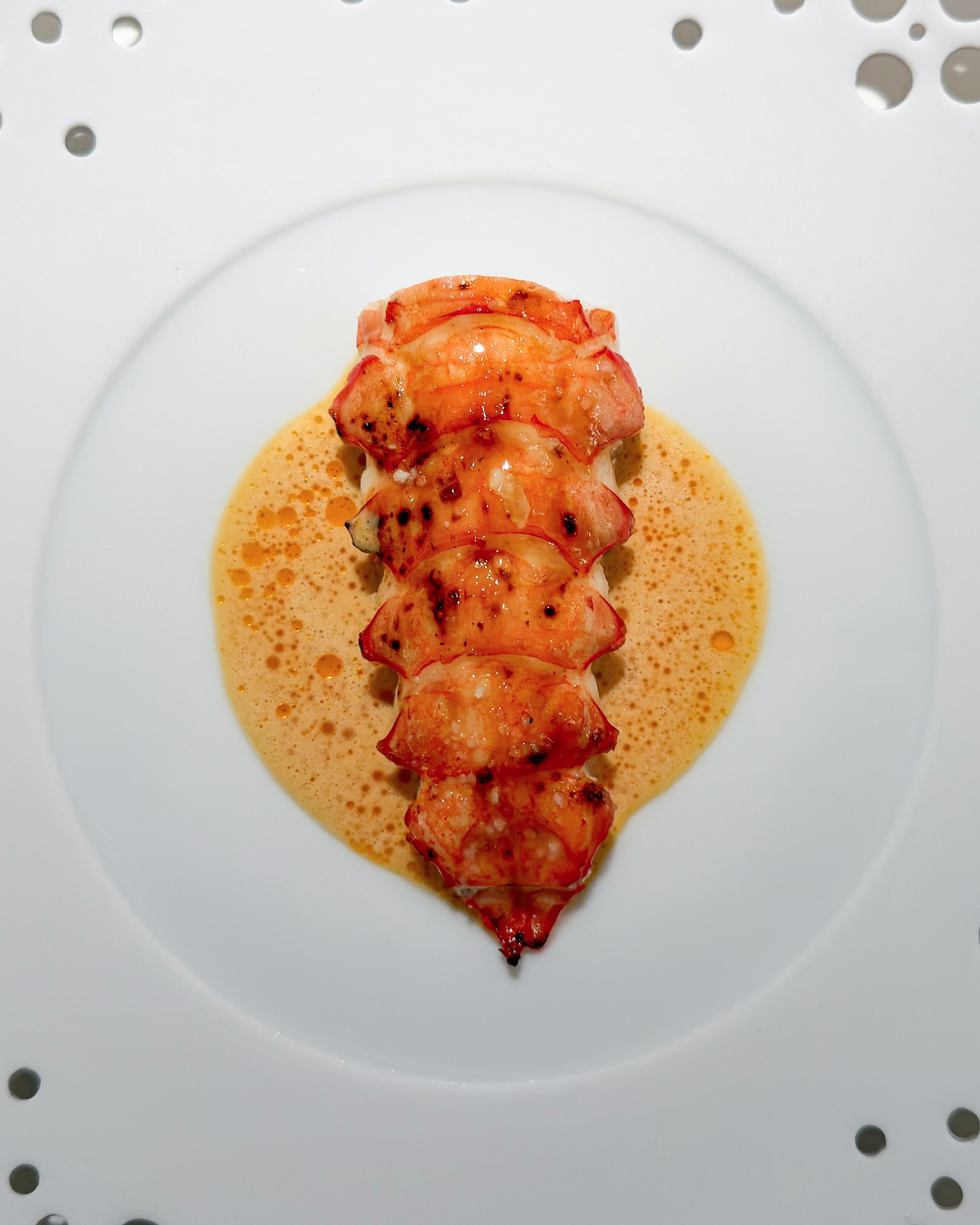 "Mr. Langoustine", koji, sobrasada, bisque.

At Germany's latest three-Michelin-starred restaurant L.A. Jordan in Deidesheim. 
&mdash; 
#langoustine #threemichelinstars