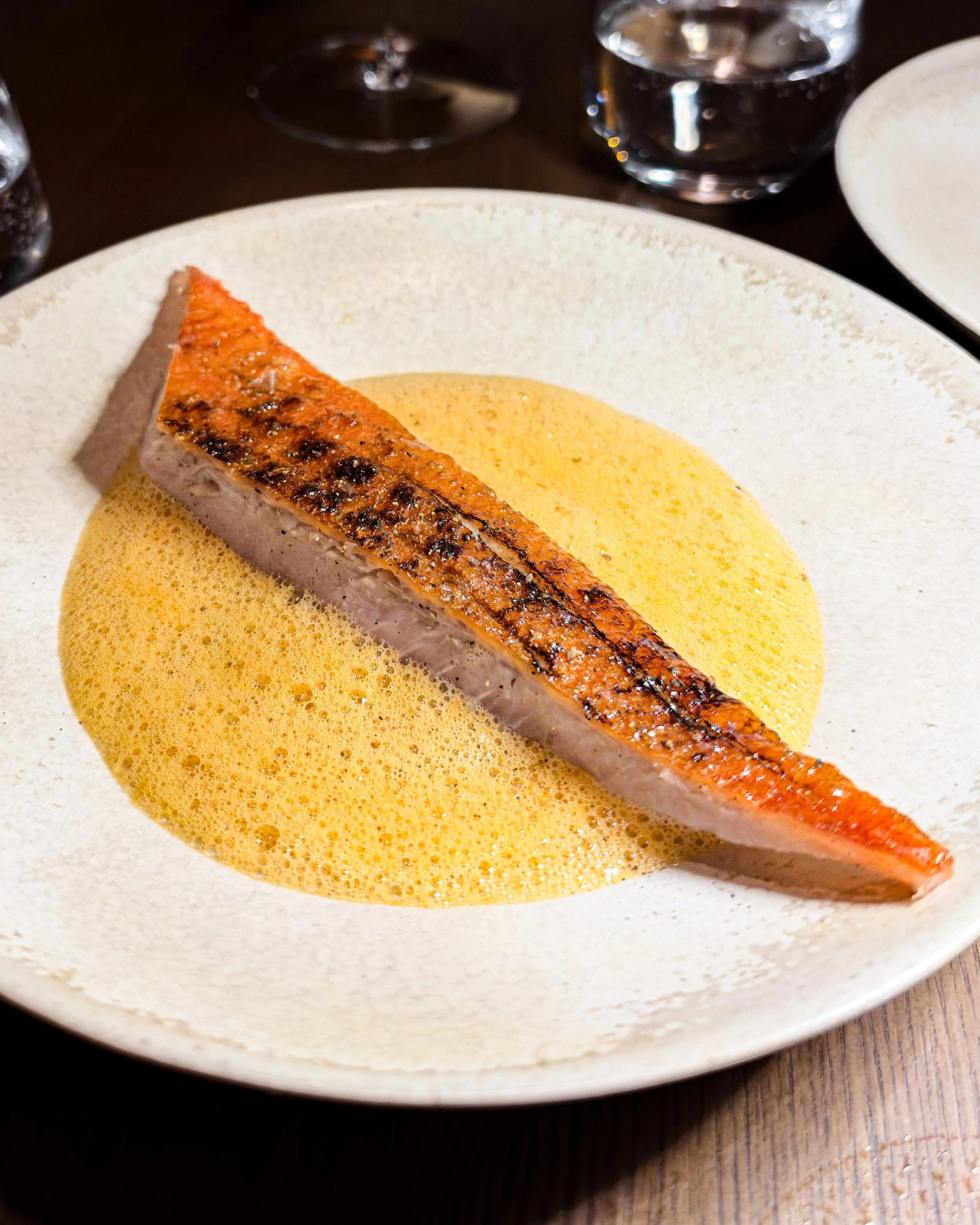Outstanding Kinmedai (goldeneye snapper) with very aromatic sauce. 

📍 Menmo, Hamburg
@michelinguide ?
