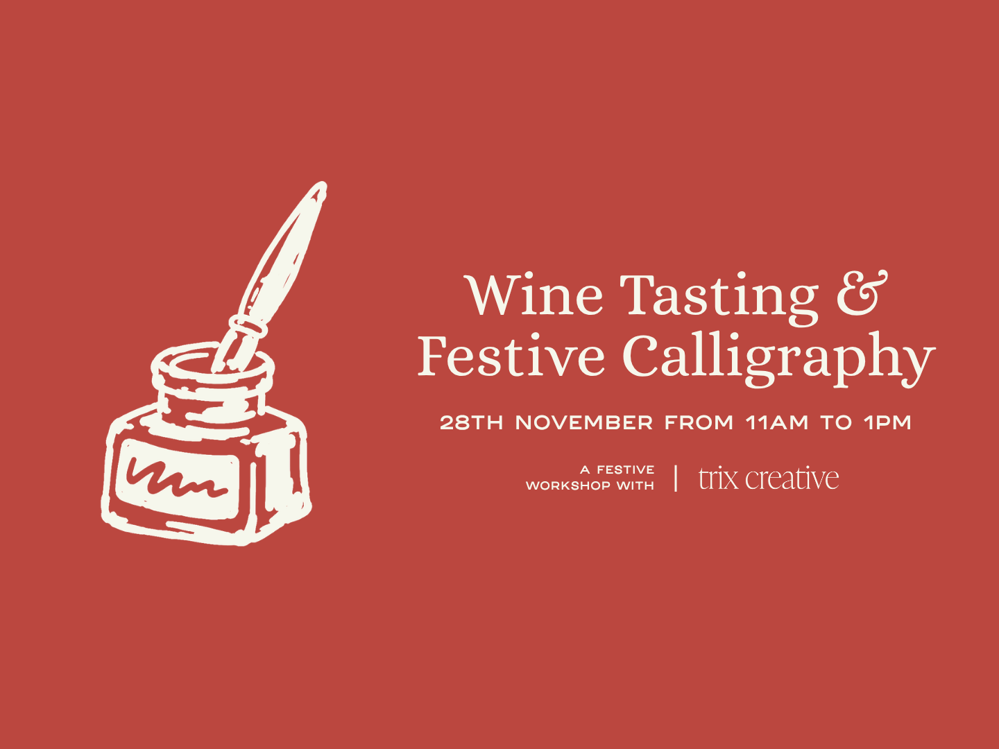 Festive Calligraphy Workshop with Trix Creative