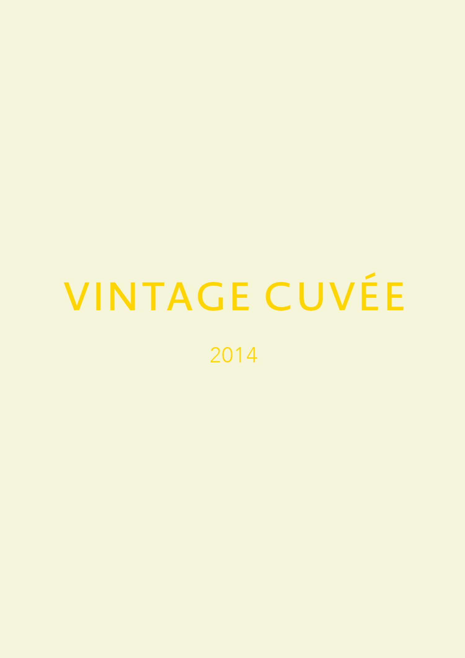 Vintage Cuvée 2014