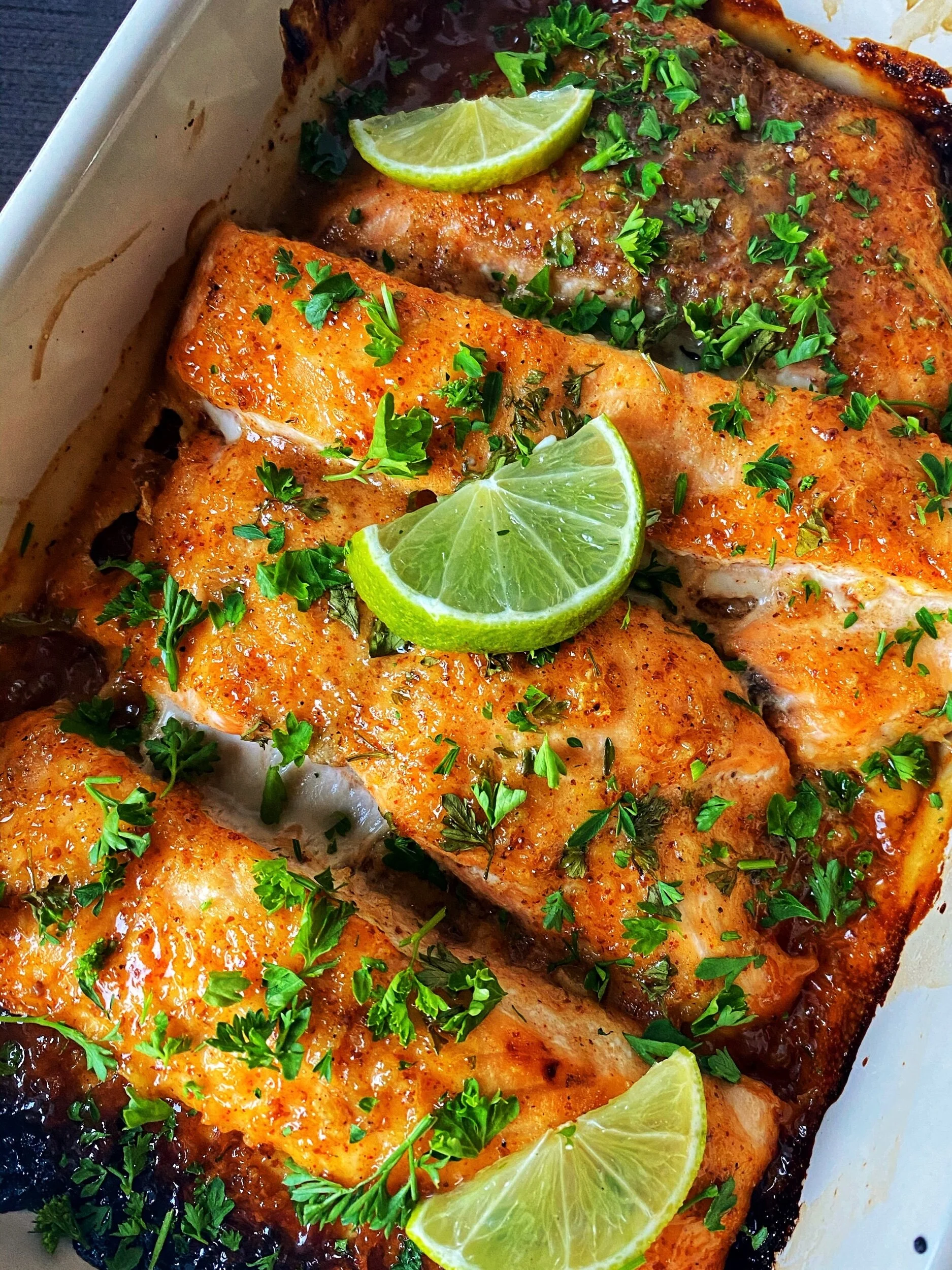 Senap och honungsbakad  lax 