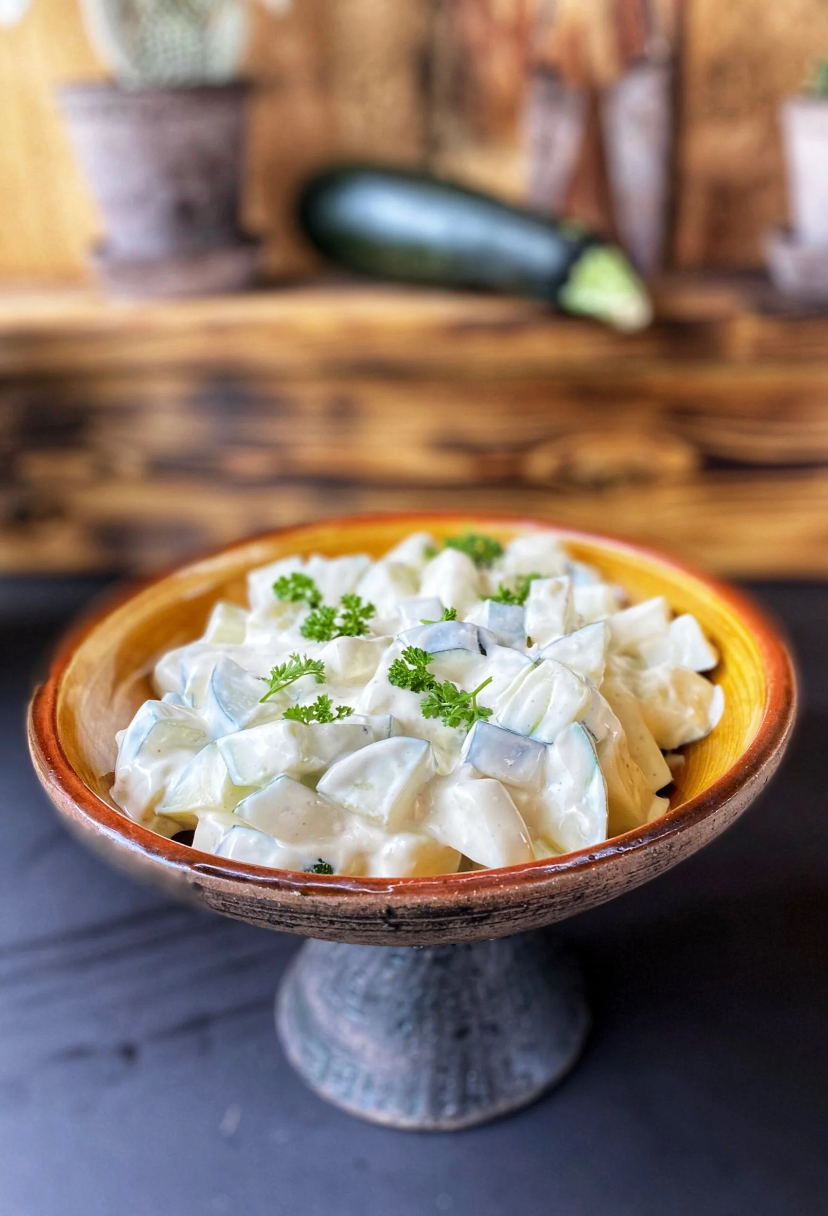 Zucchinisallad   (falsk potatissallad) 