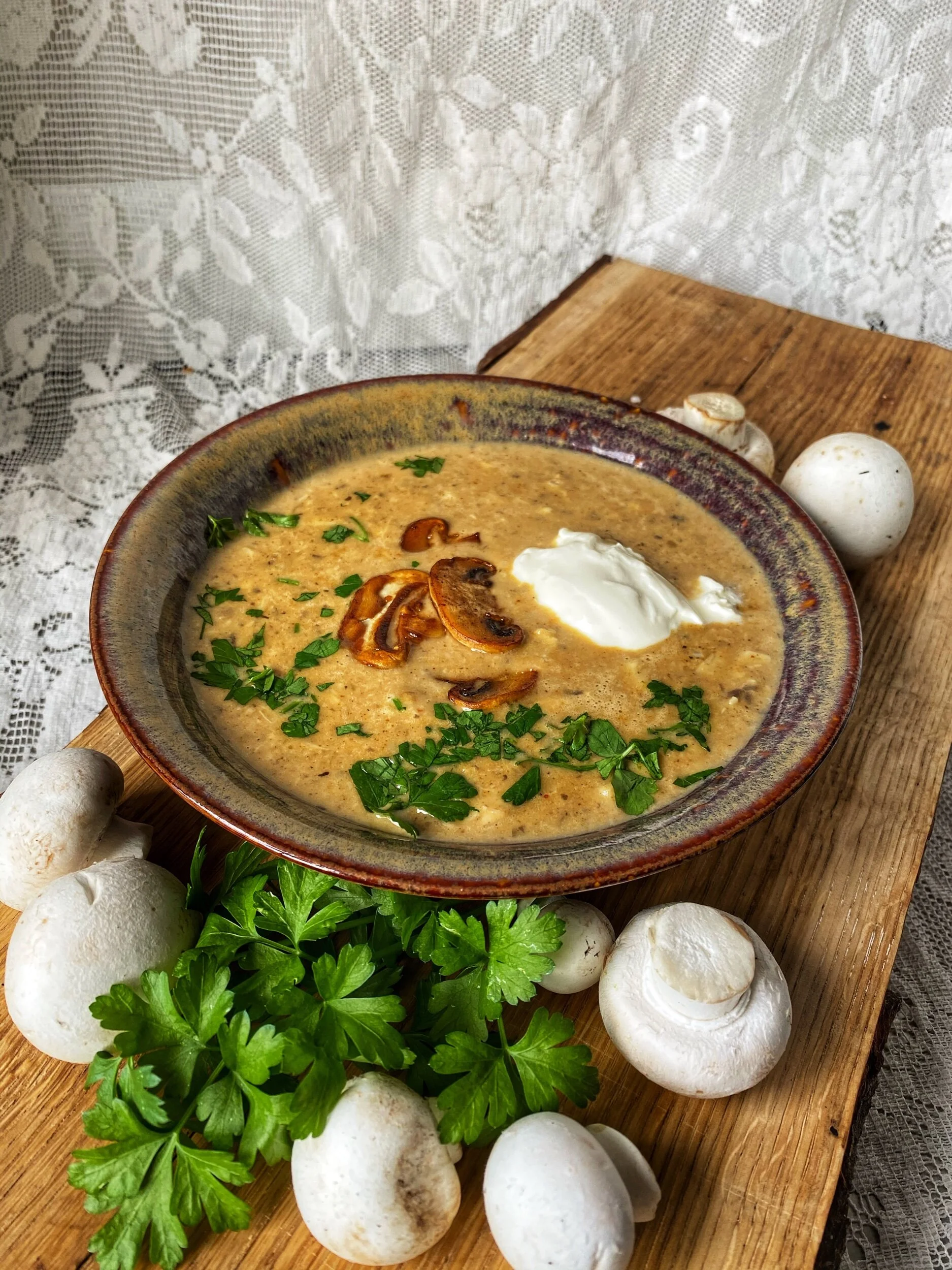 Krämig champinjonsoppa 