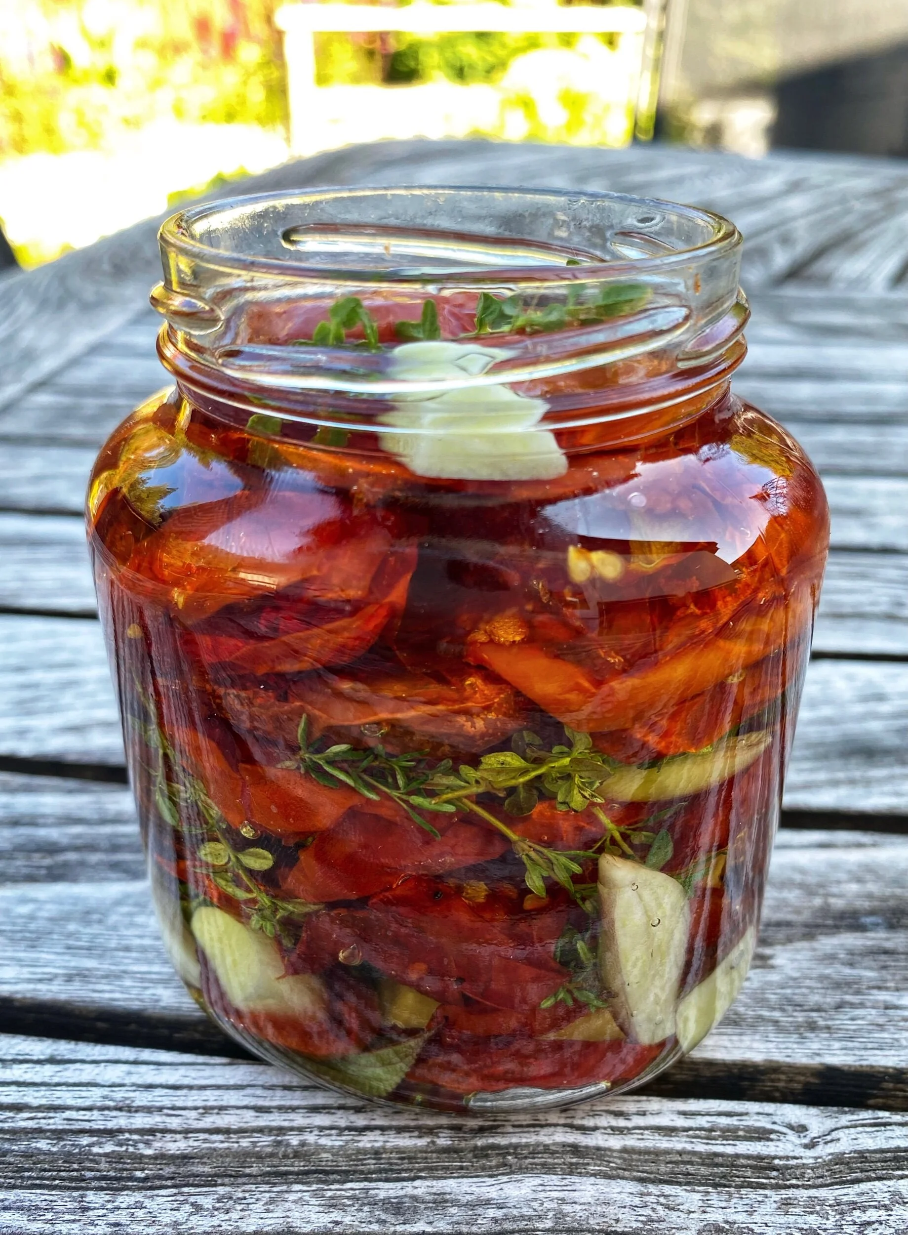 Soltorkade tomater i ugnen