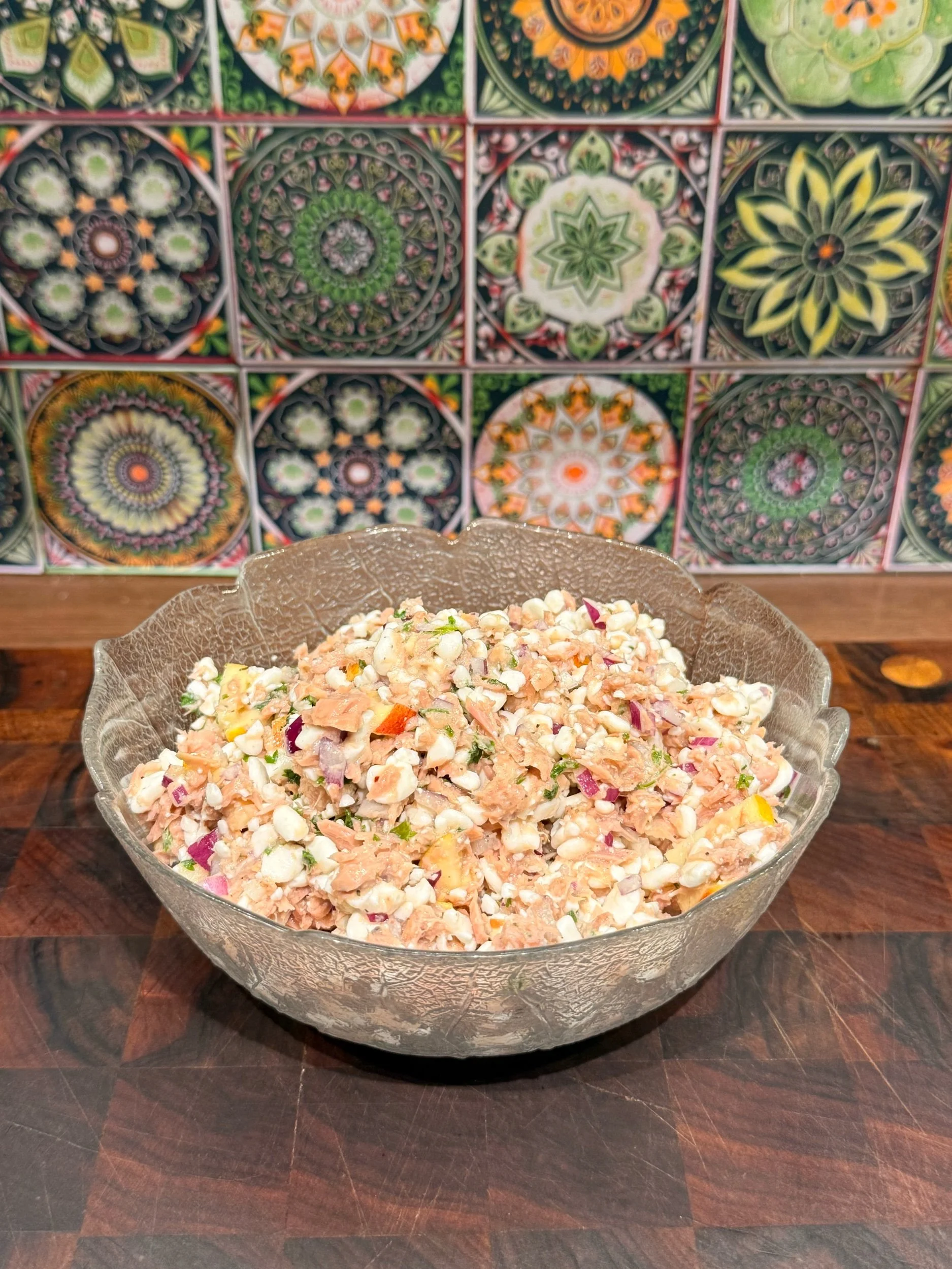 Tonfiskröra med keso och äpple