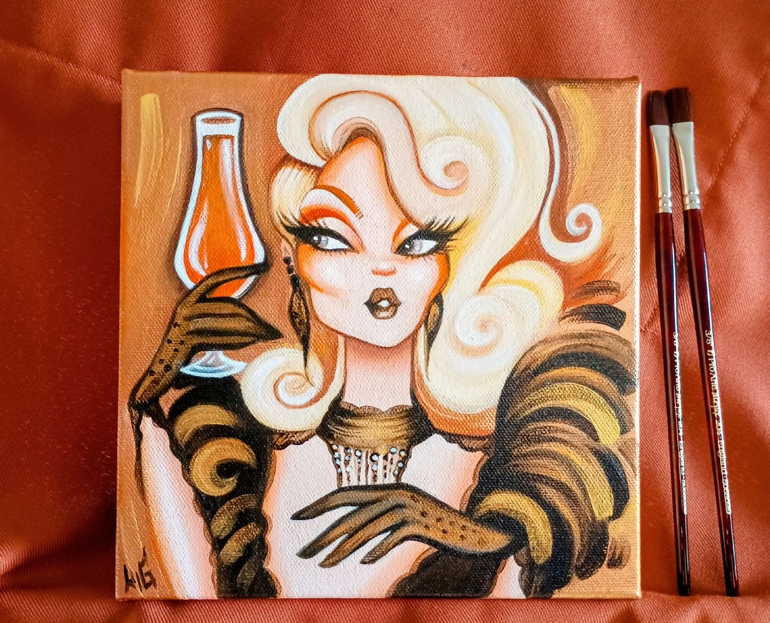 Champagne toujours 20x20cm