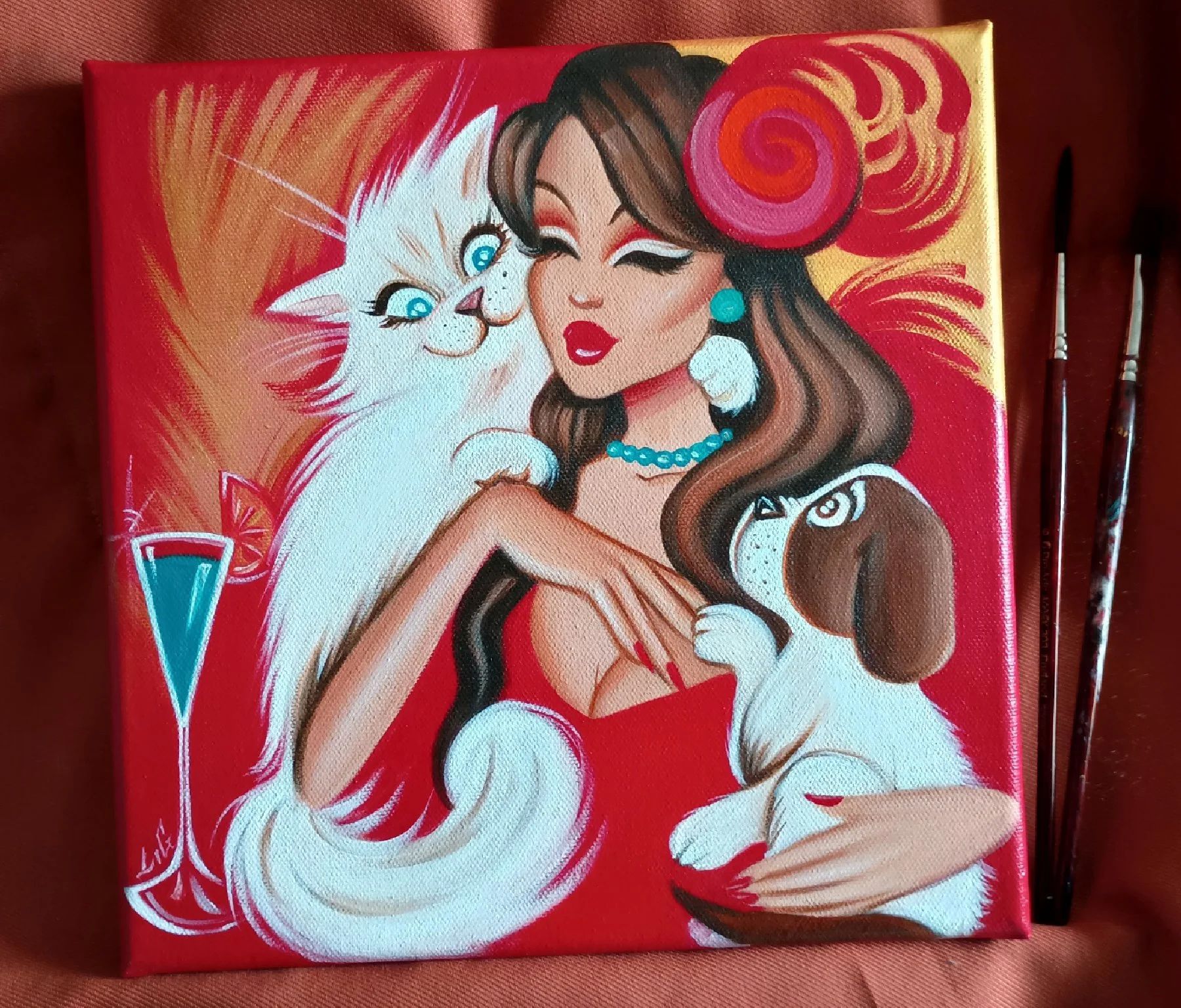 "Love & confusion" 25x25cm