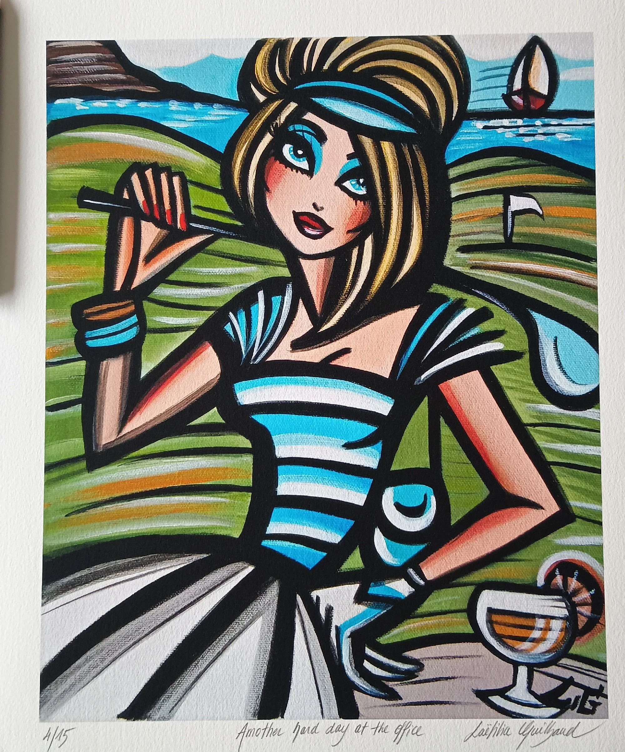 Another hard day at the office 33x40cm