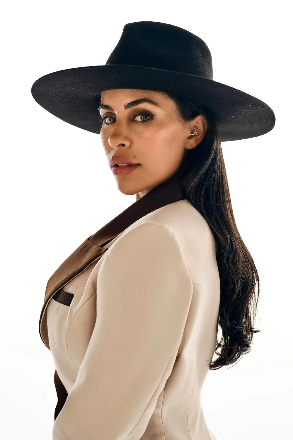 Gaia | Black Classic Fedora Hat — MOISA display picture 1