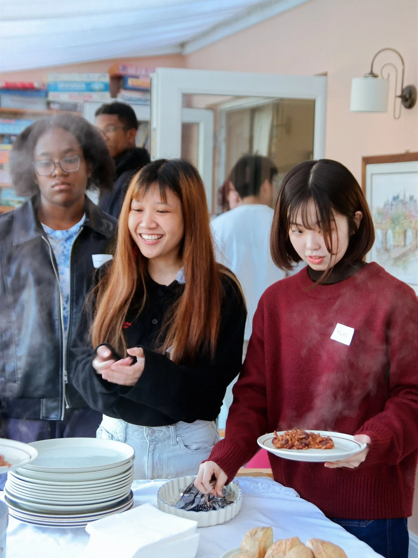 A great time we had for our student lunch last week. Good laughs and memories. Delicious food, Jane&rsquo;s classic pavlova and games!