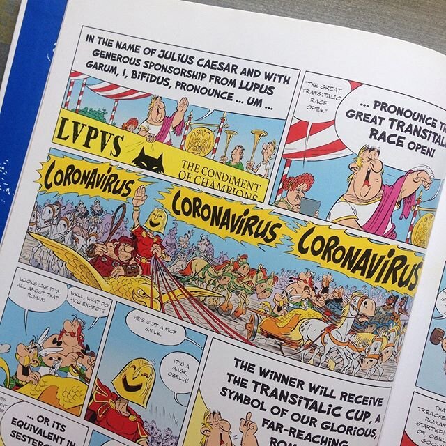 There's a character in this astrix comic named Coronavirus. 
#covid19 
#coronavirus 
#astrix