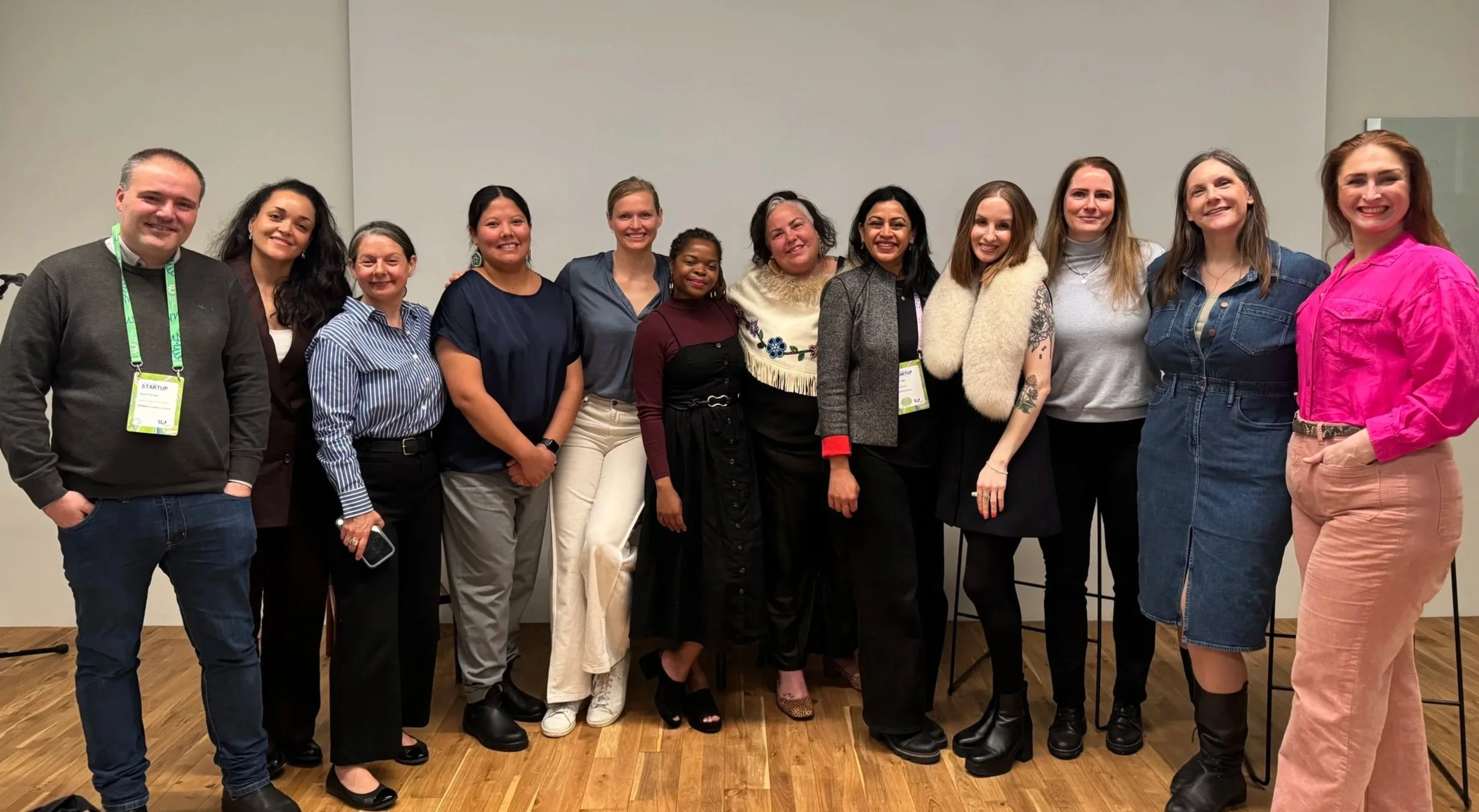 Members of the board of directors of WomenTechIceland, members of the staff of the Embassy of Canada, entrepreneurs with the EntrepreNorth delegation, and speakers from the Iceland Innovation Week 2026 events are pictured.