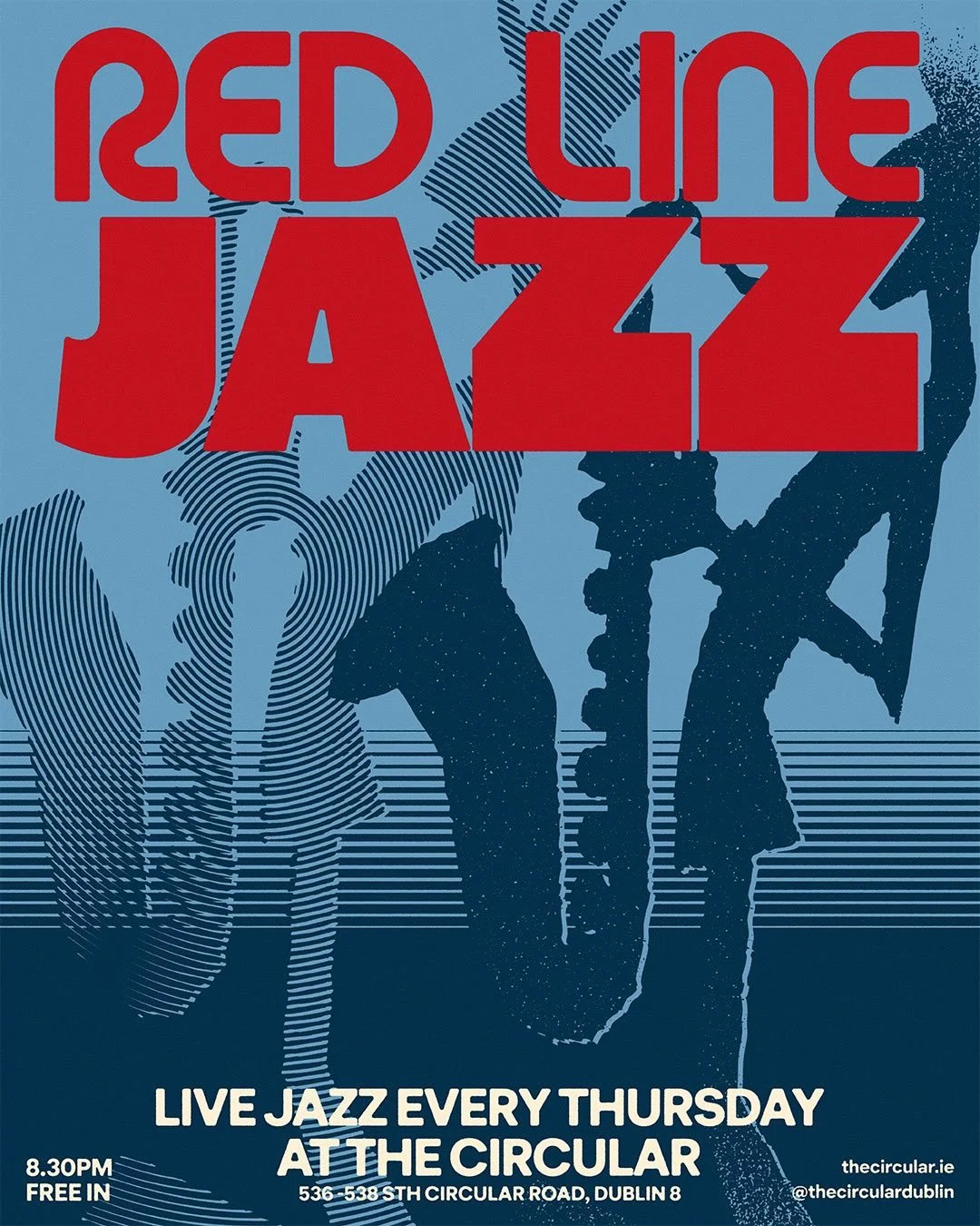Live Jazz, this and every Thursday, in our cosy side bar &lsquo;The Other Hand&rsquo;, with @redlinejazz 
8pm, Free in. 
Reserve tables at Thecircular.ie