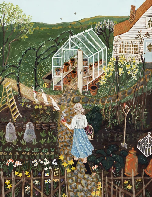 Lady of the Garden - print by Loré Pemberton