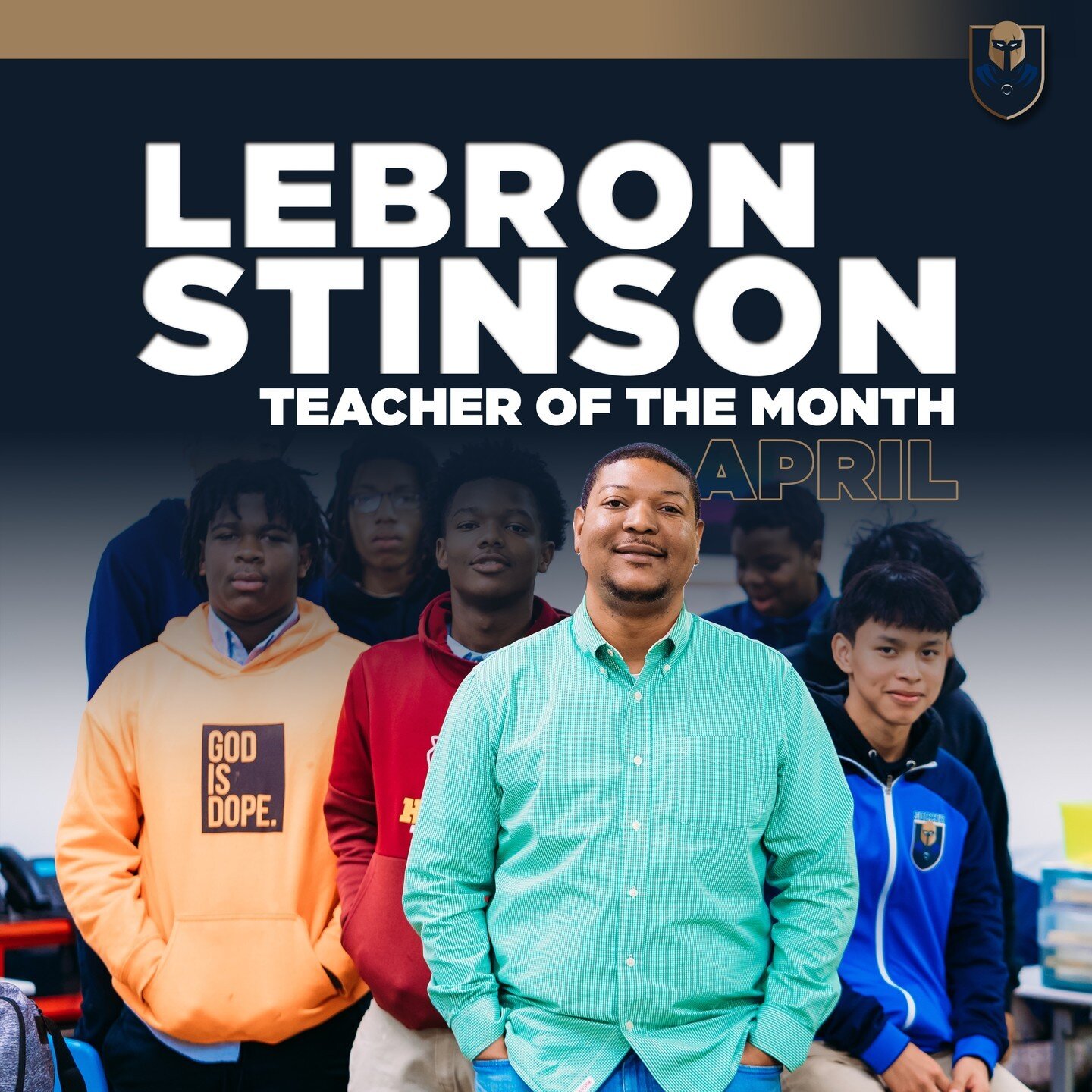 Help us congratulate our April Teacher of the Month, Lebron Stinson! Mr. Stinson is a high school math teacher and his advice to his students is &quot;Don't be afraid to make mistakes. Mistakes create learning opportunities.&quot;⠀
&bull;&bull;&bull;
