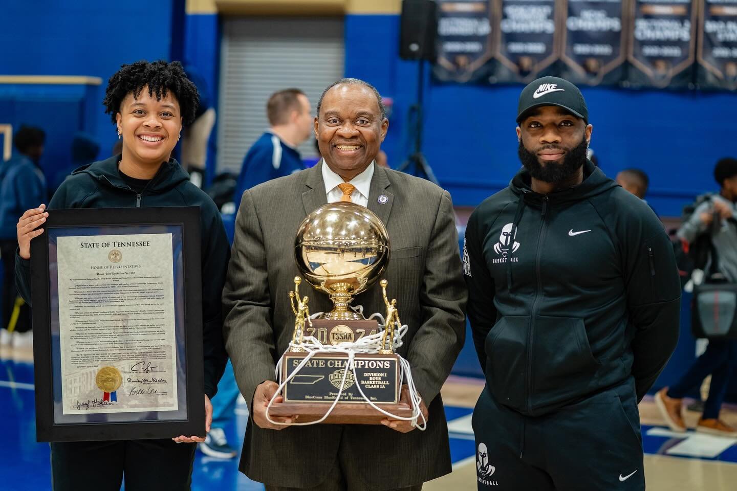 Ended the week with a visit from Representative Hakeem as he delivered a proclamation from the state of Tennessee celebrating our state championship!
&bull;&bull;&bull;&bull;&bull;
#chattprep #sentinels #statechampions #basketball #chattanooga #tenne