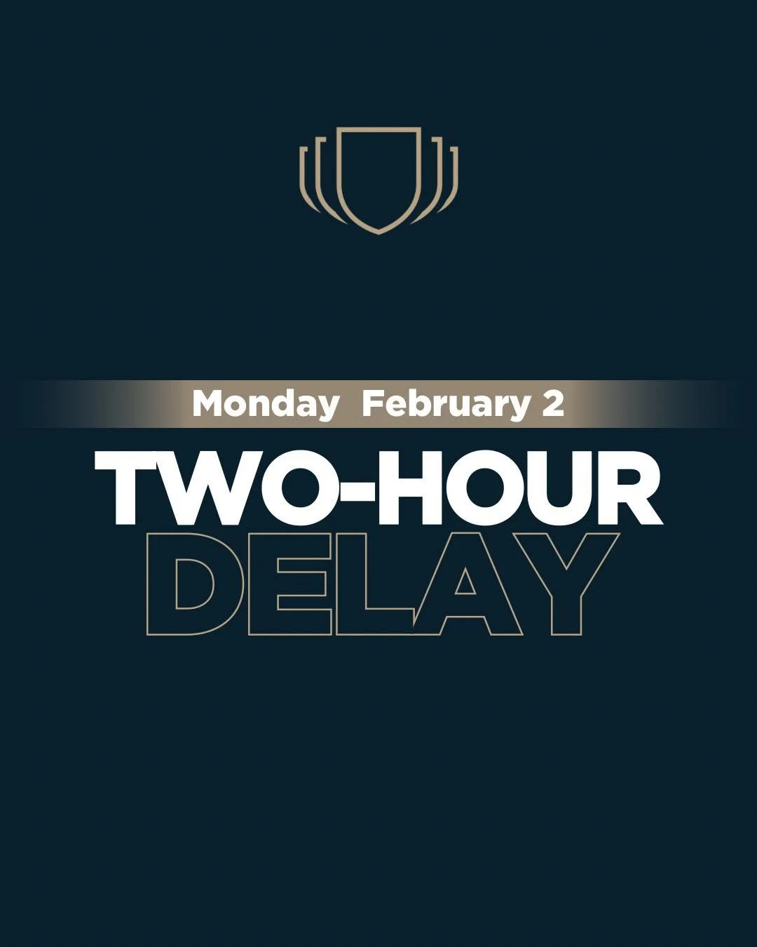 Chattanooga Preparatory School will operate on a two-hour delay tomorrow, Monday, February 2, 2026.