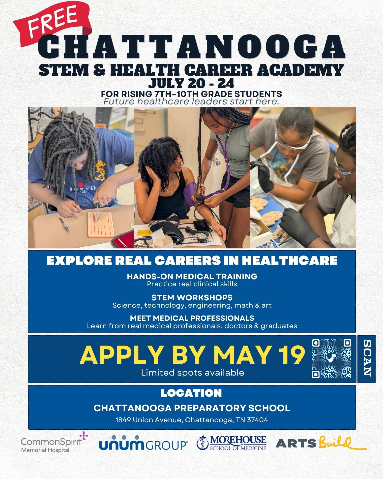 Is your scholar interested in becoming a doctor, nurse, or healthcare professional? The Chattanooga STEM &amp; Health Career Academy gives students real, hands-on medical training, STEM workshops, and the opportunity to learn directly from profession