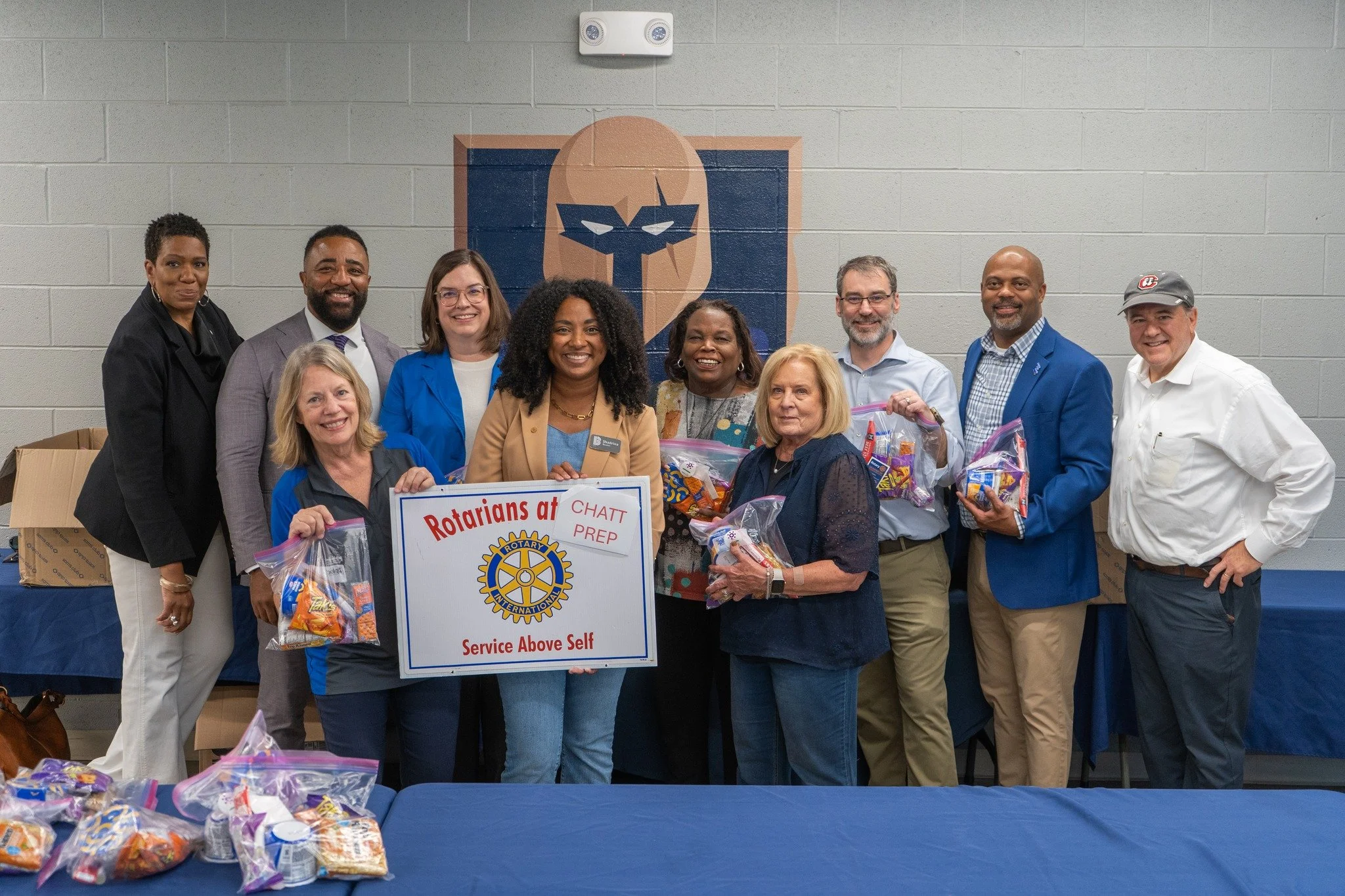 A special thank you to the Chattanooga Rotary Club for showing up for our scholars with a snackpack giveaway at Chatt Prep! We&rsquo;re grateful for community partners who continue to pour into our young men and support the Brotherhood.