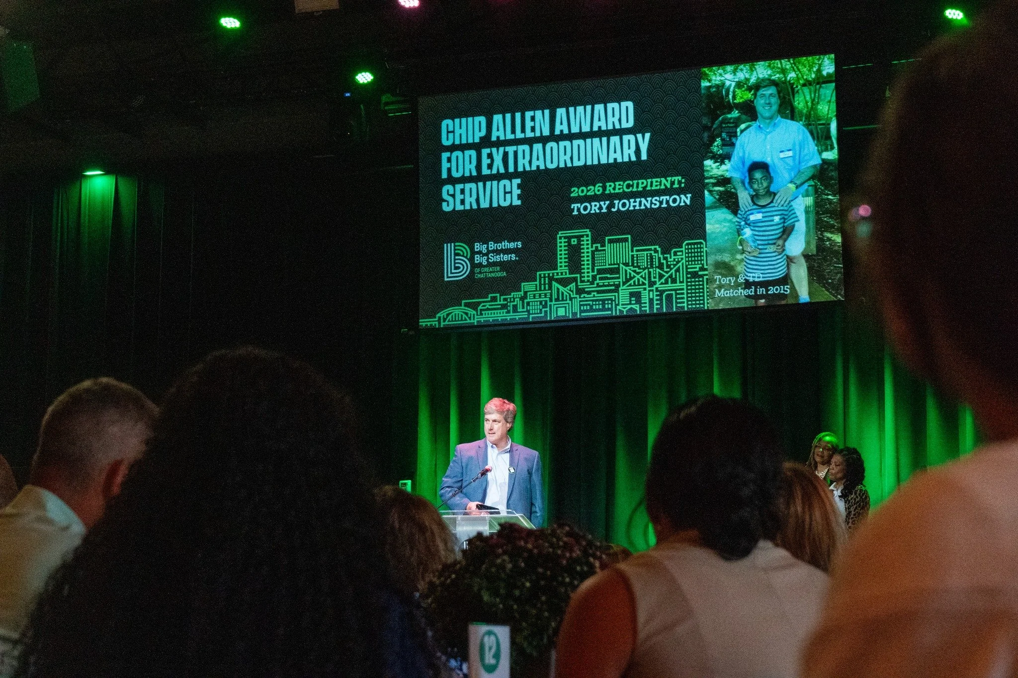 Celebrating a winning match! Congratulations to our scholar TD, who was named Little Brother of the Year at this year&rsquo;s @bbbschatt City of Potential Mentoring Awards Breakfast! TD and his Big Brother Tory Johnston, have been matched since 2015&