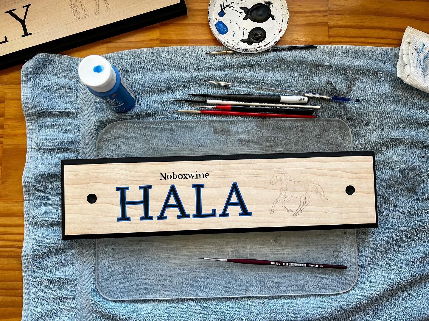 A little workbench view of this lovely work in progress.