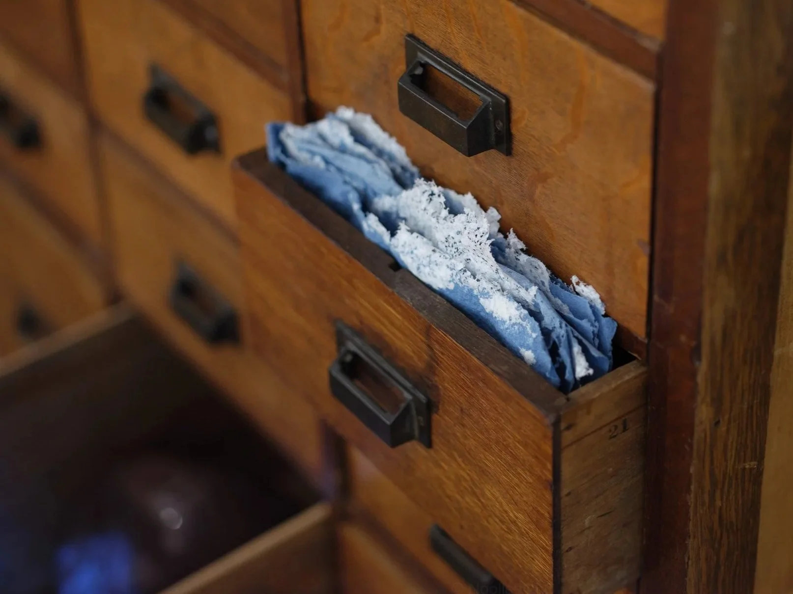 installation detail from The Day Lasts More Than a Thousand Sunsets by Artist Rae Stern. Photo by T Maxwell Wagner