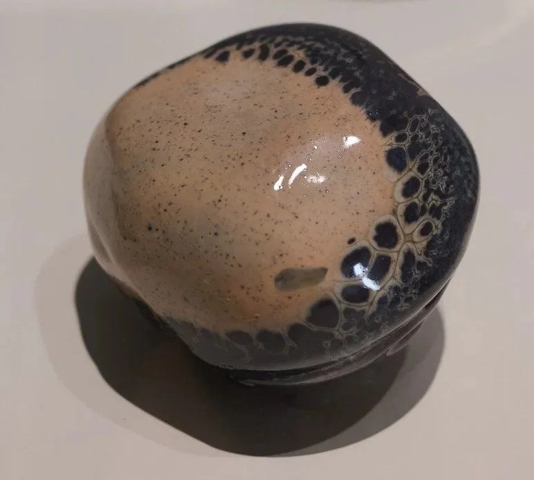 Artwork by artist Rae Stern made of glass to resemble stone