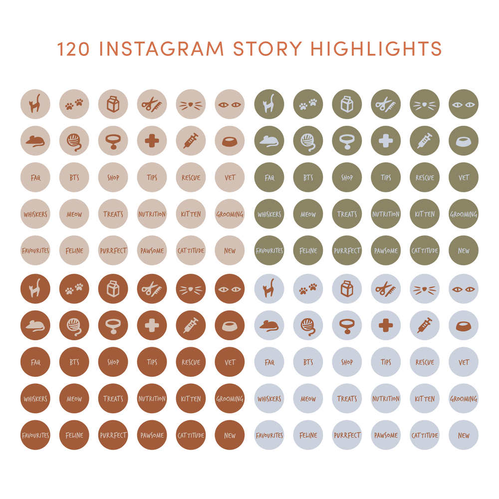 Cute cat story highlights icon for social media transparent png