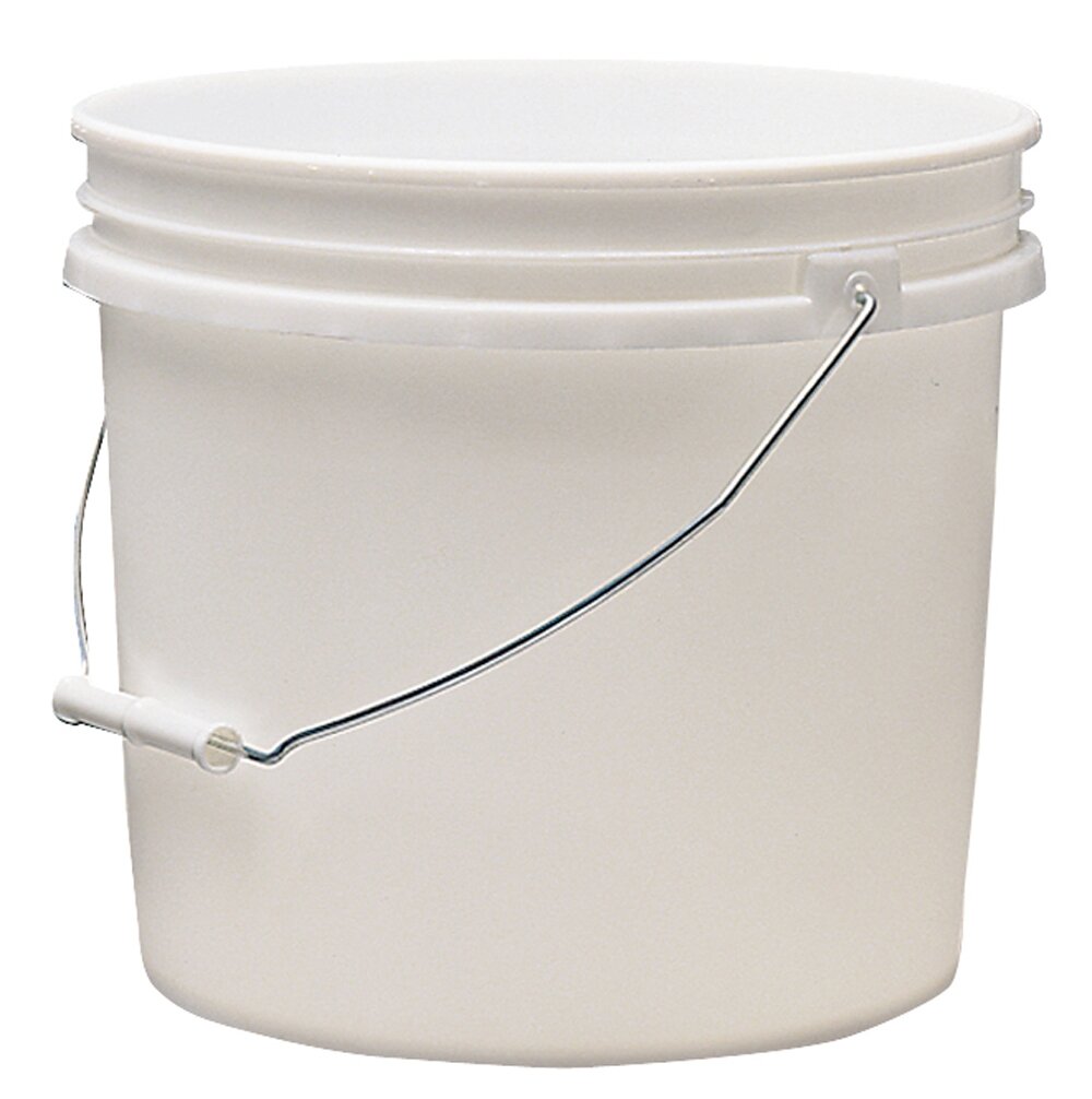  Hudson Exchange Premium 3.5 Gallon Bucket, HDPE, White